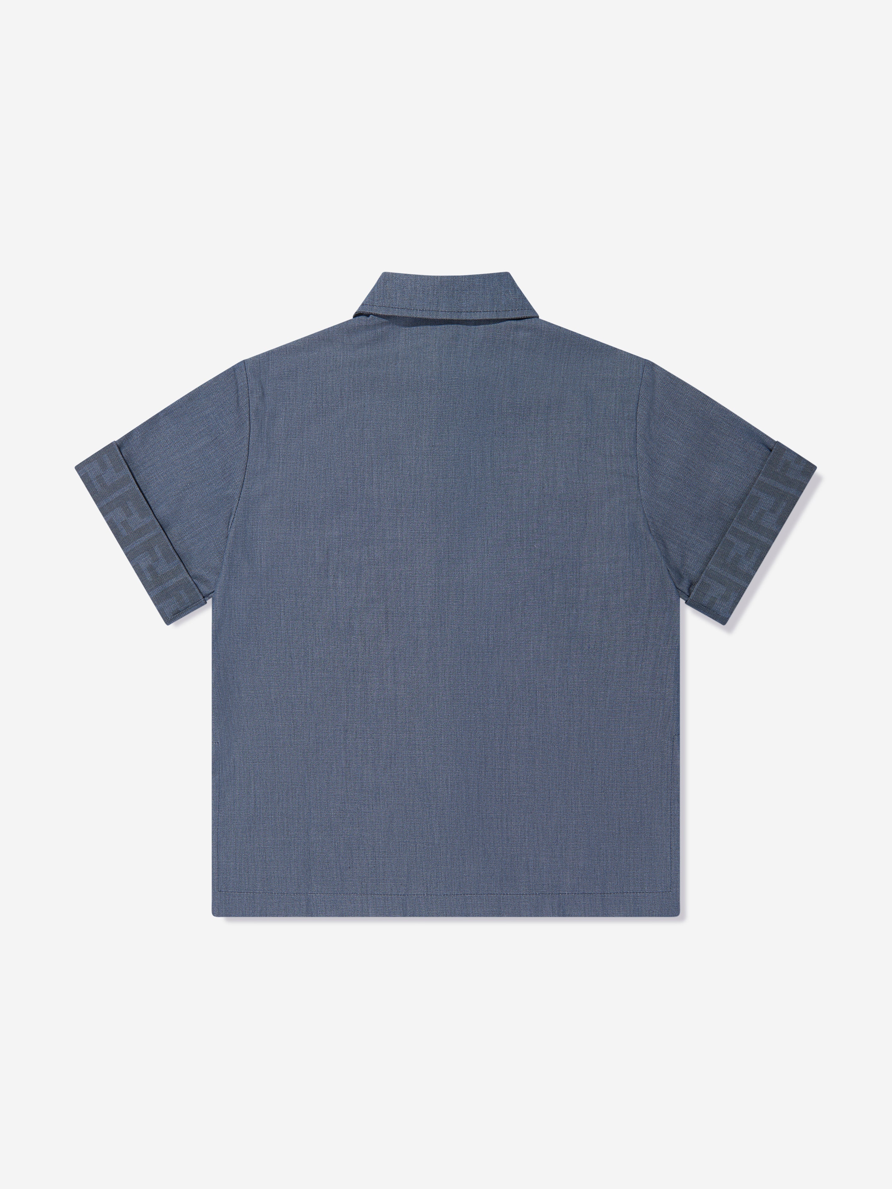 Boys Chambray Pocket Shirt in Blue