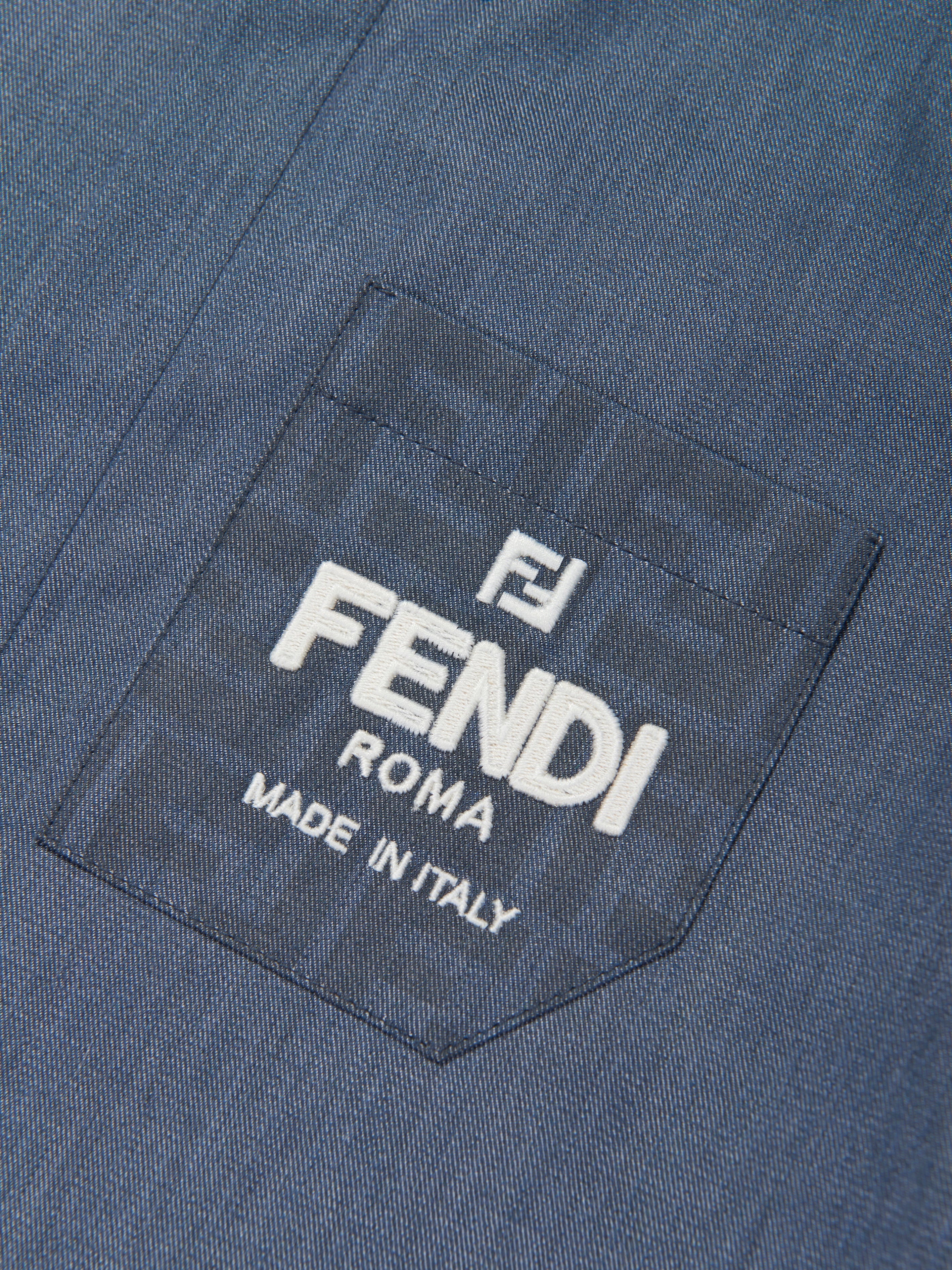 Boys Chambray Pocket Shirt in Blue