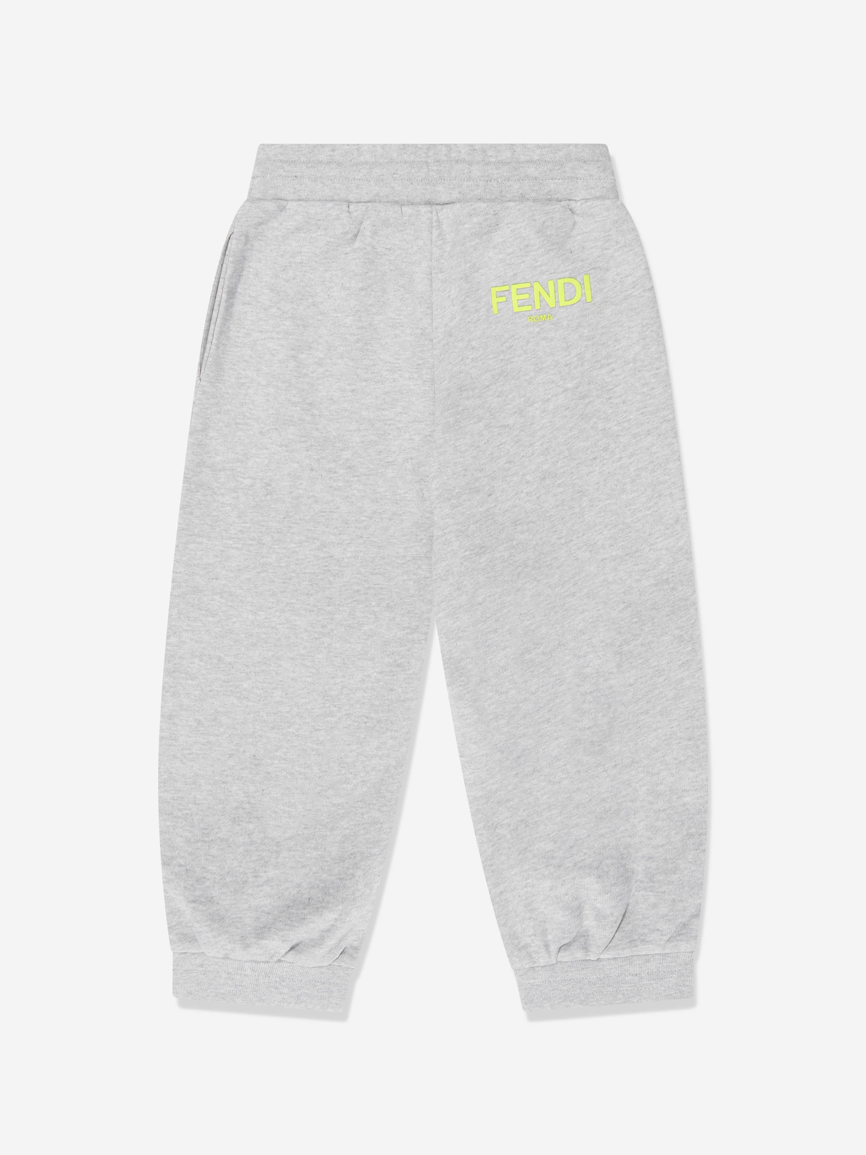 Boys FF Logo Pocket Joggers in Grey