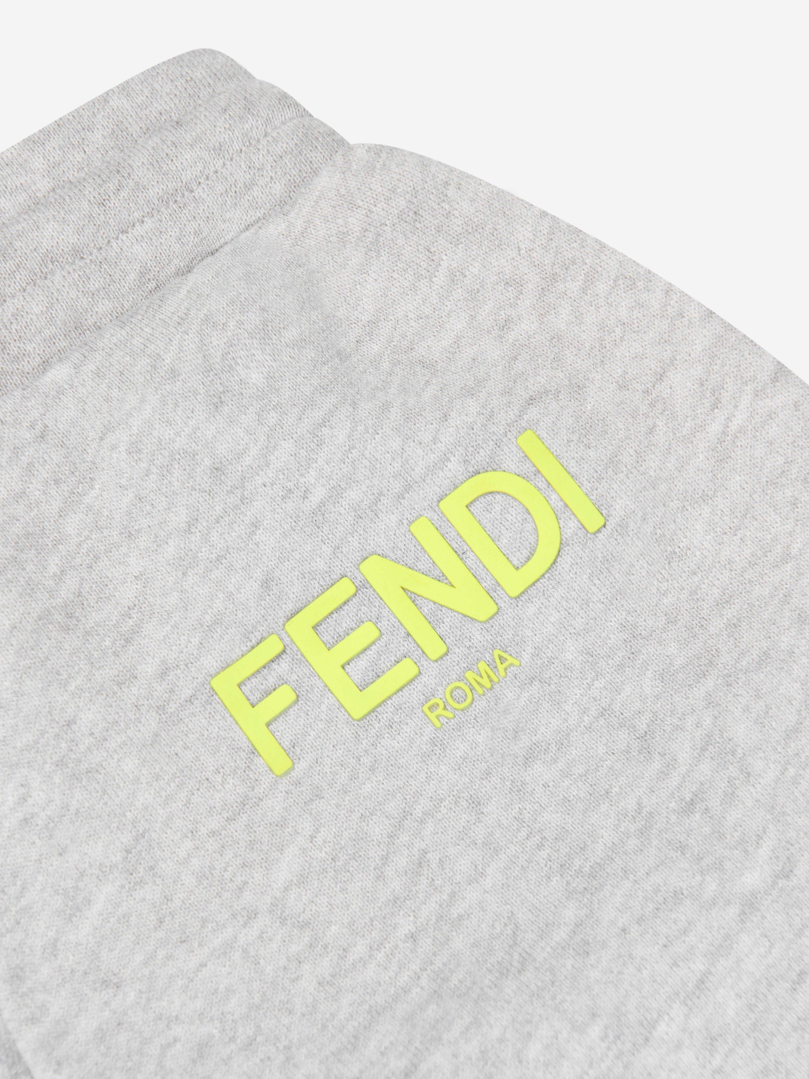 Boys FF Logo Pocket Joggers in Grey