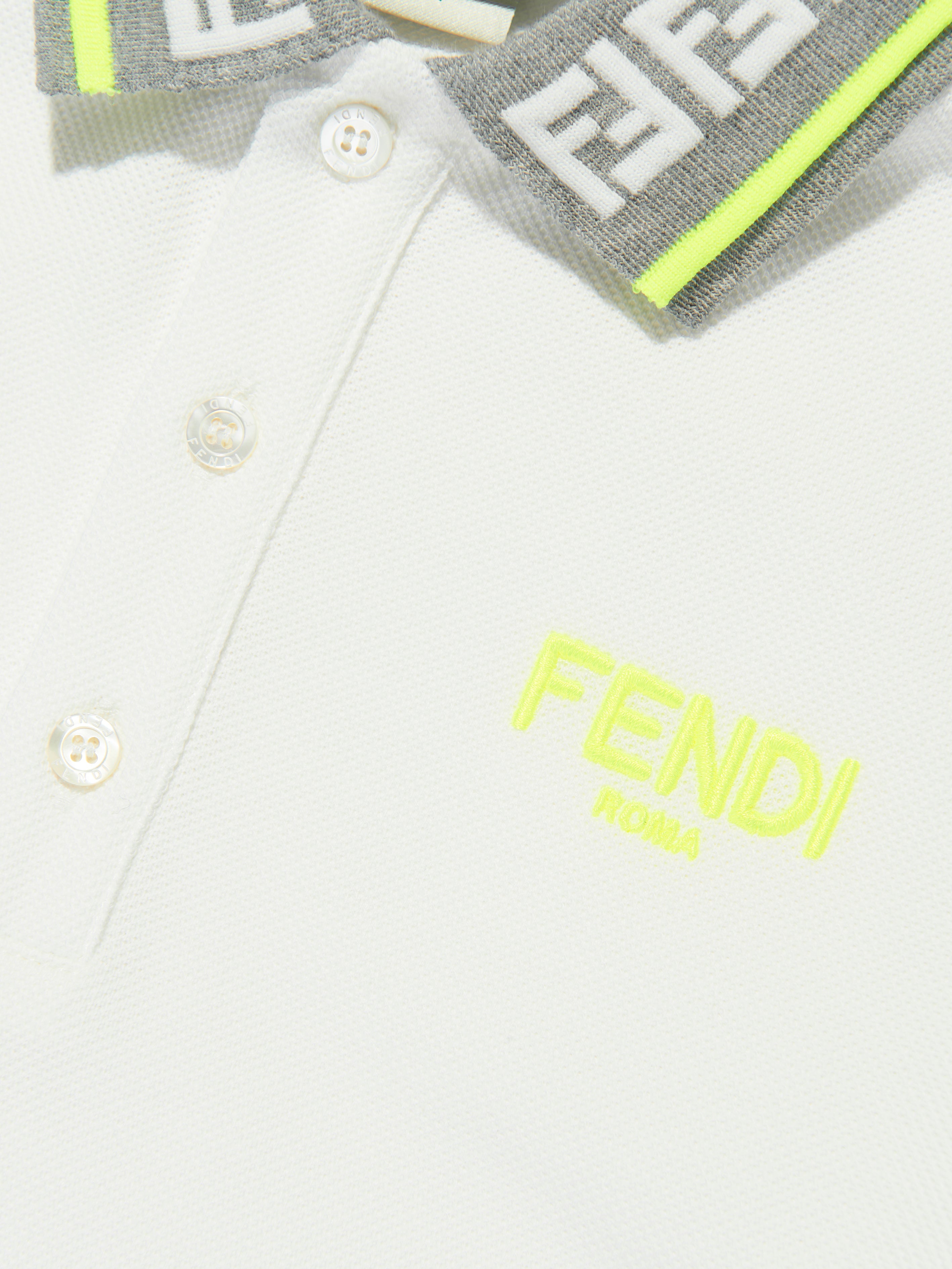 Boys Logo Polo Shirt in Ivory