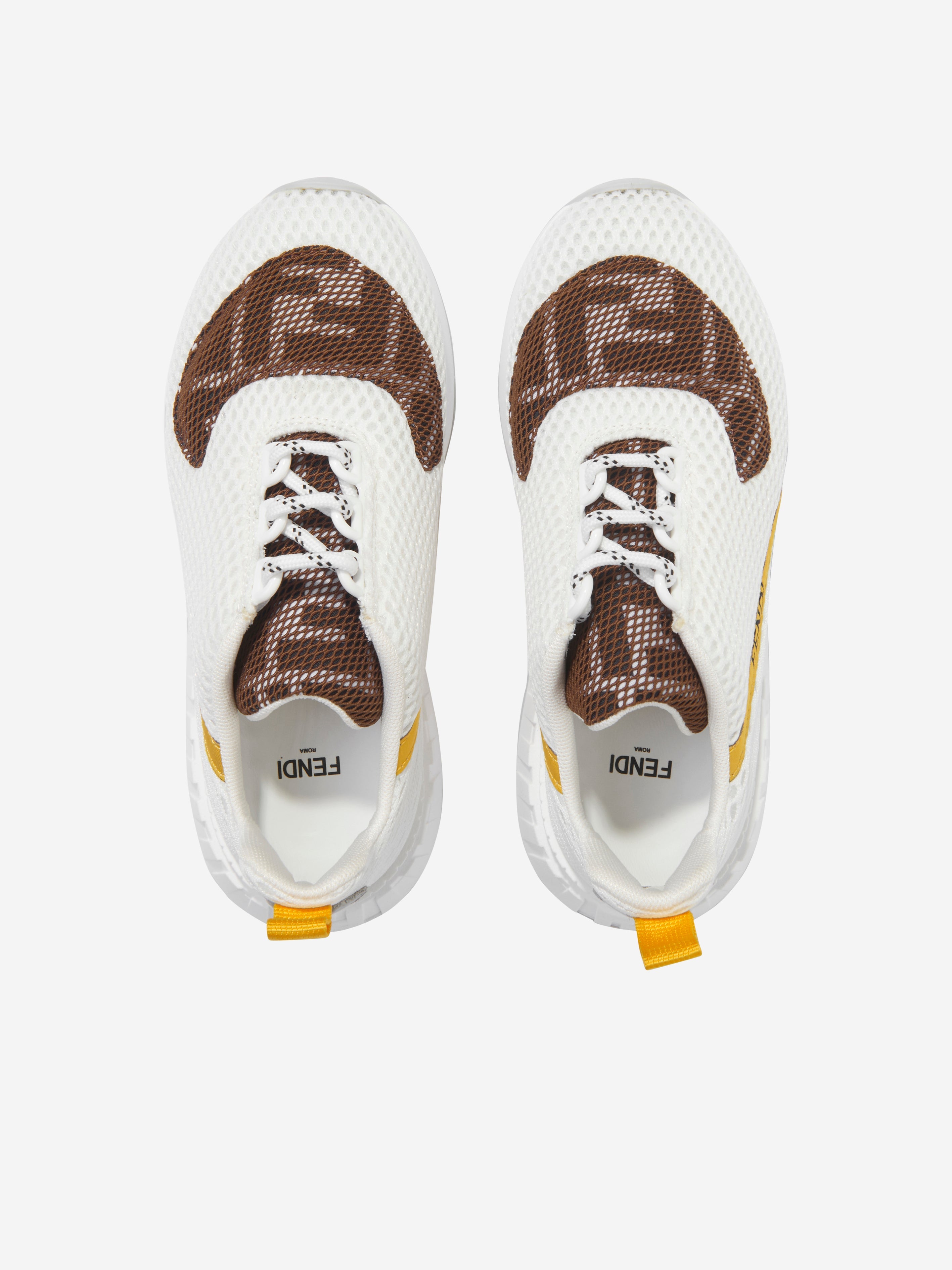Kids Mesh FF Logo Trainers in White