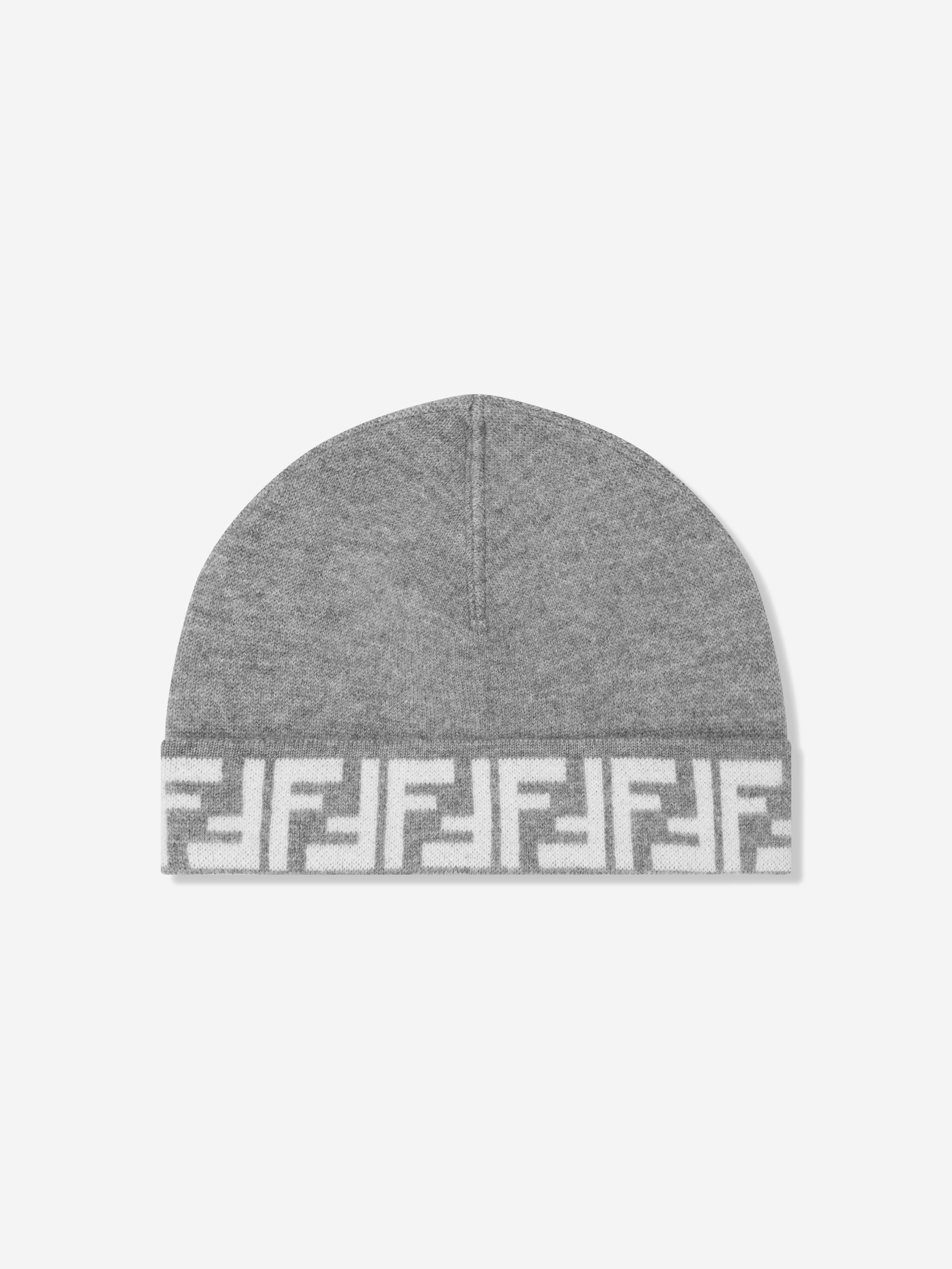 Kids FF Logo Reversible Beanie in Grey