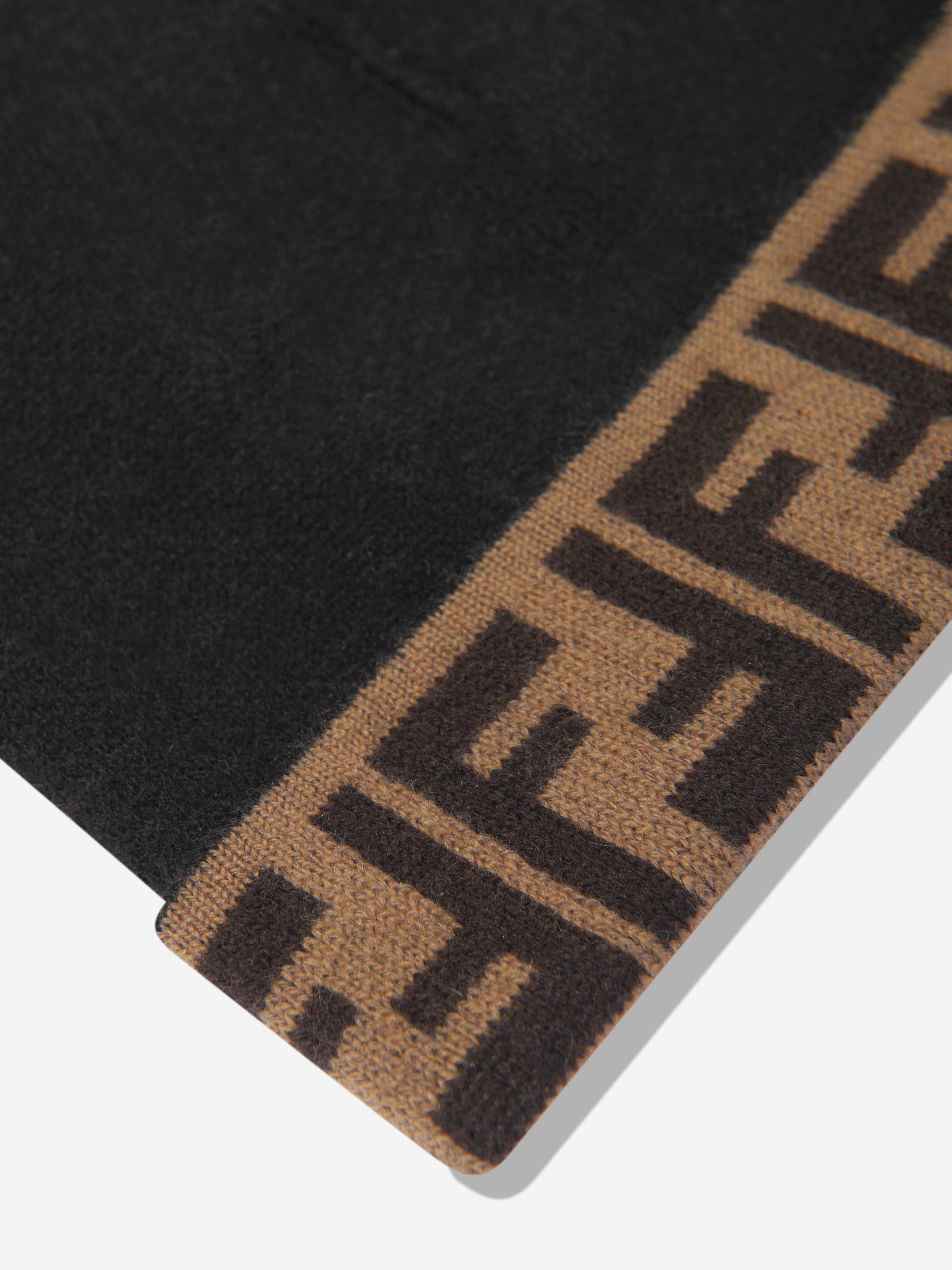 Kids FF Logo Reversible Beanie in Brown