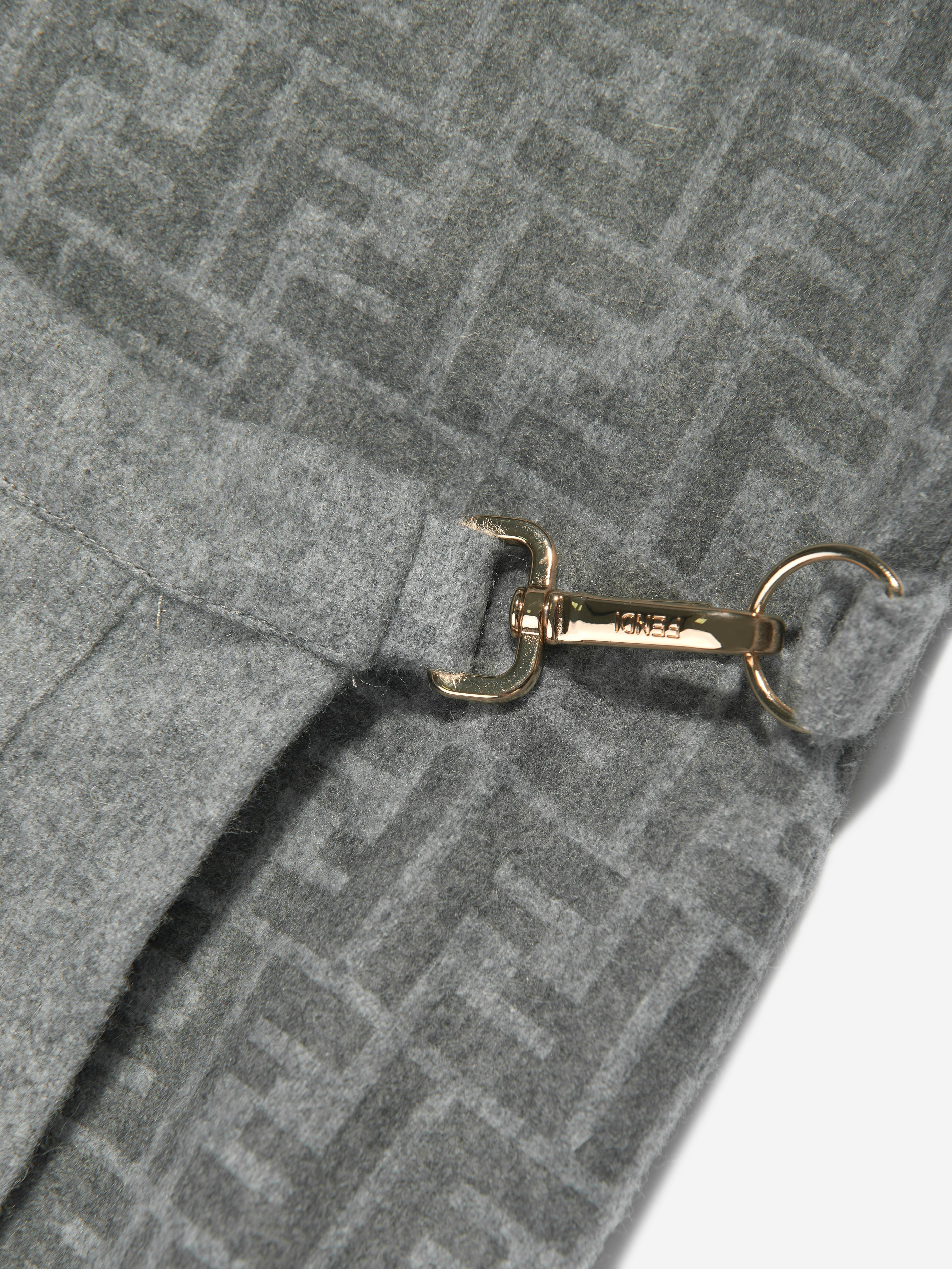 Girls FF Wool Dress in Grey