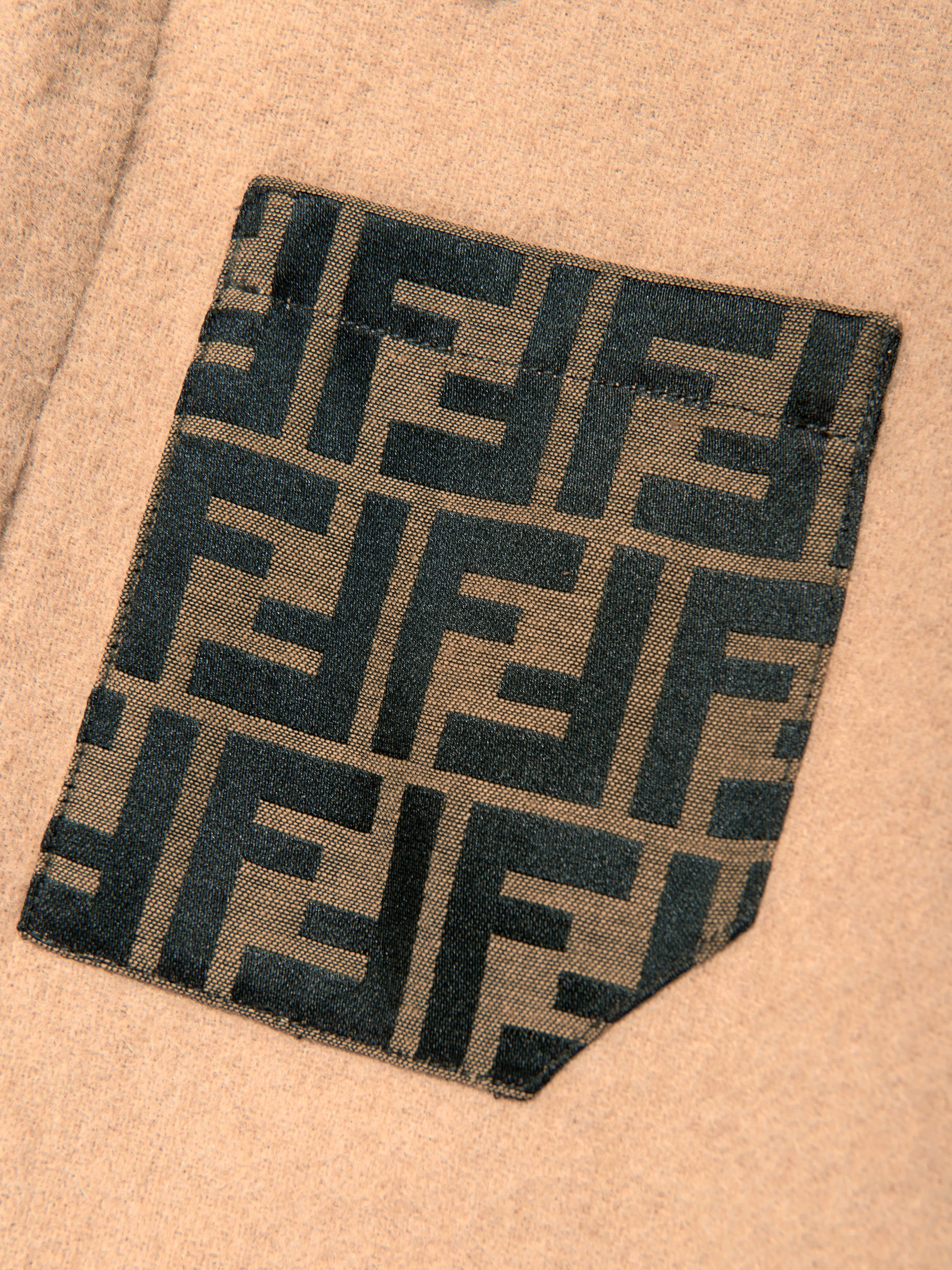 Boys FF Pocket Flannel Shirt in Beige
