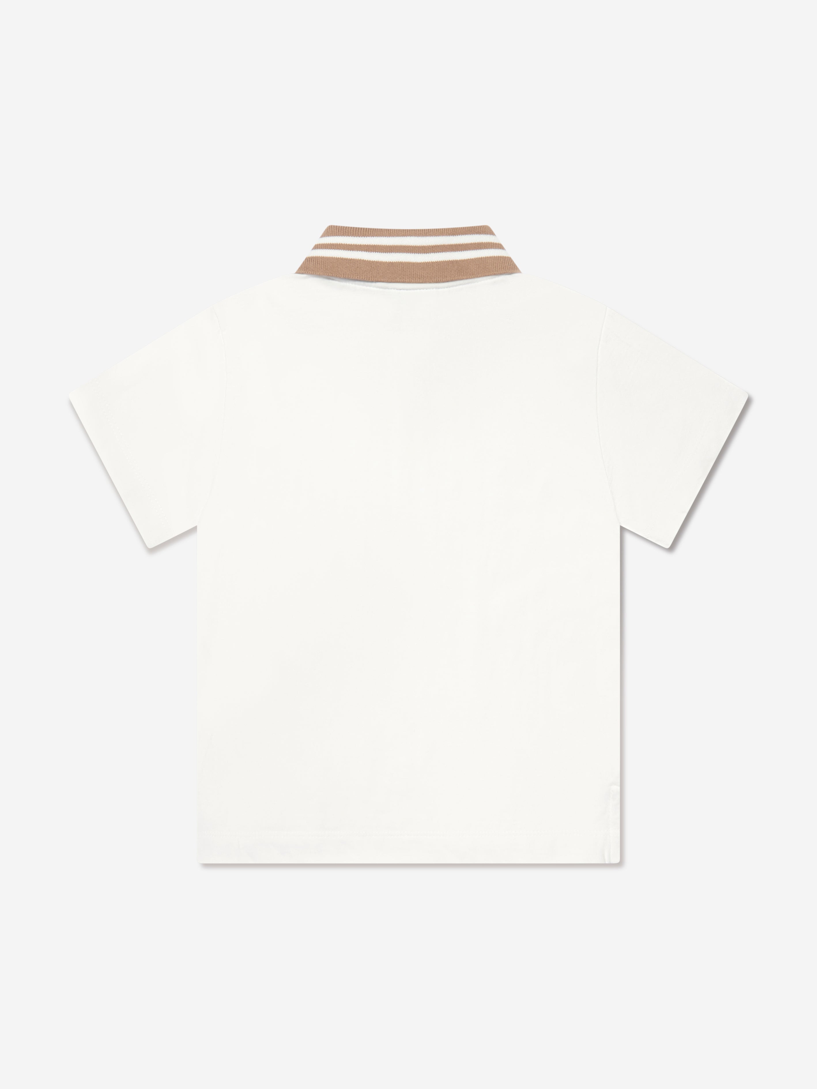 Boys Logo Polo Shirt in White