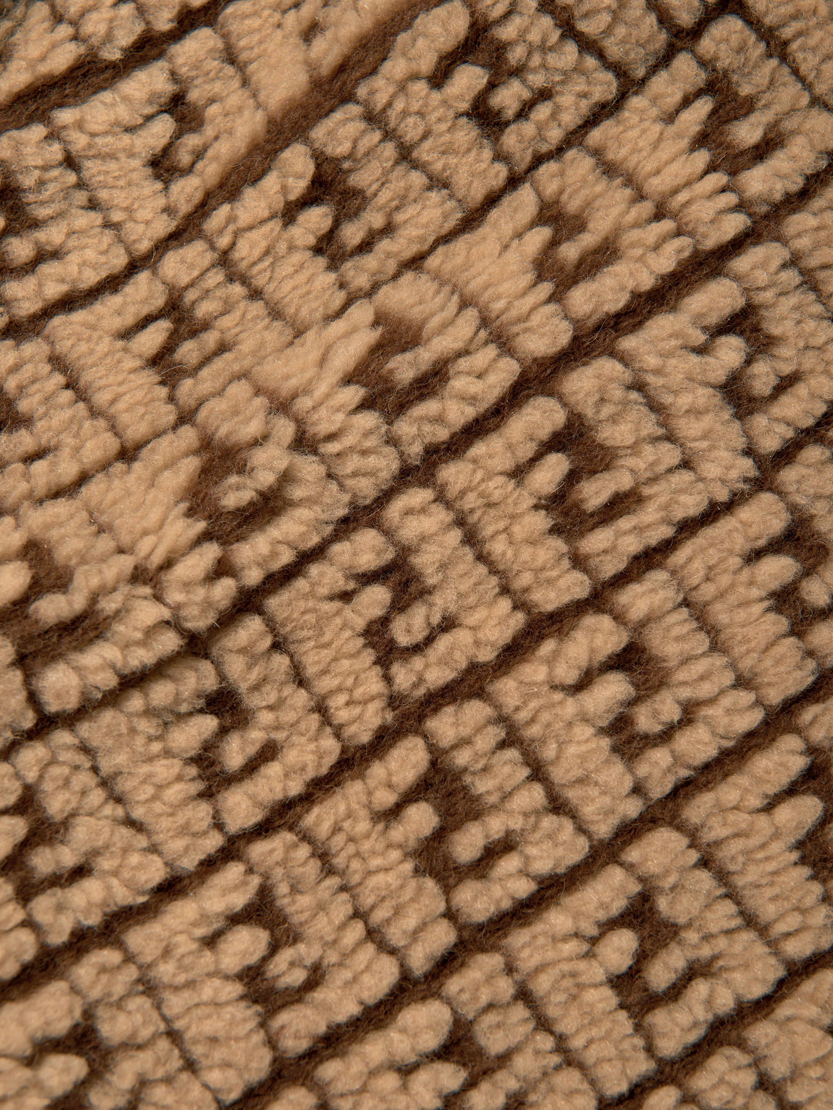 Kids FF Teddy Wool Hoodie in Beige
