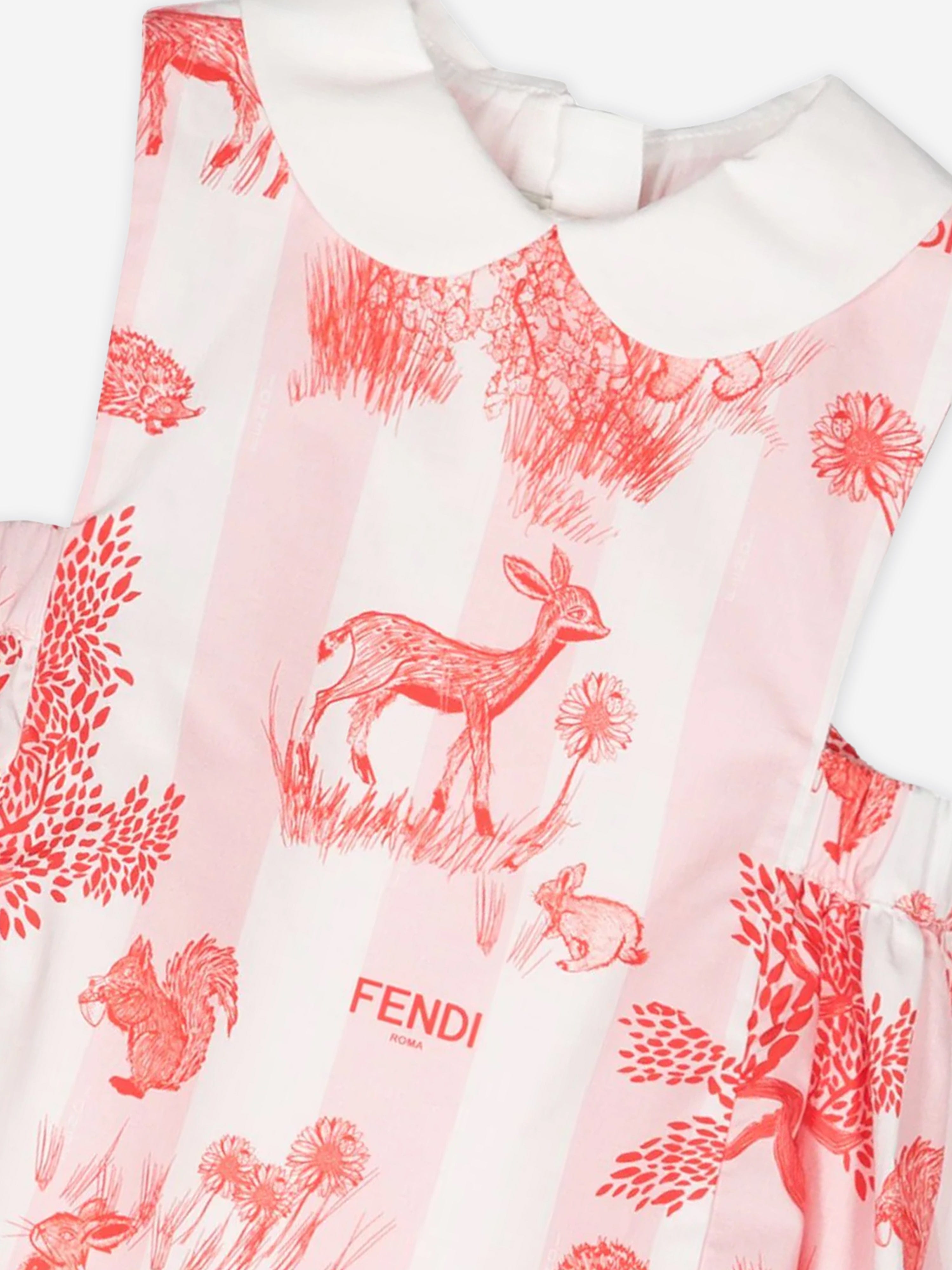 Fendi Baby Girls Beijing Forest Dress in White