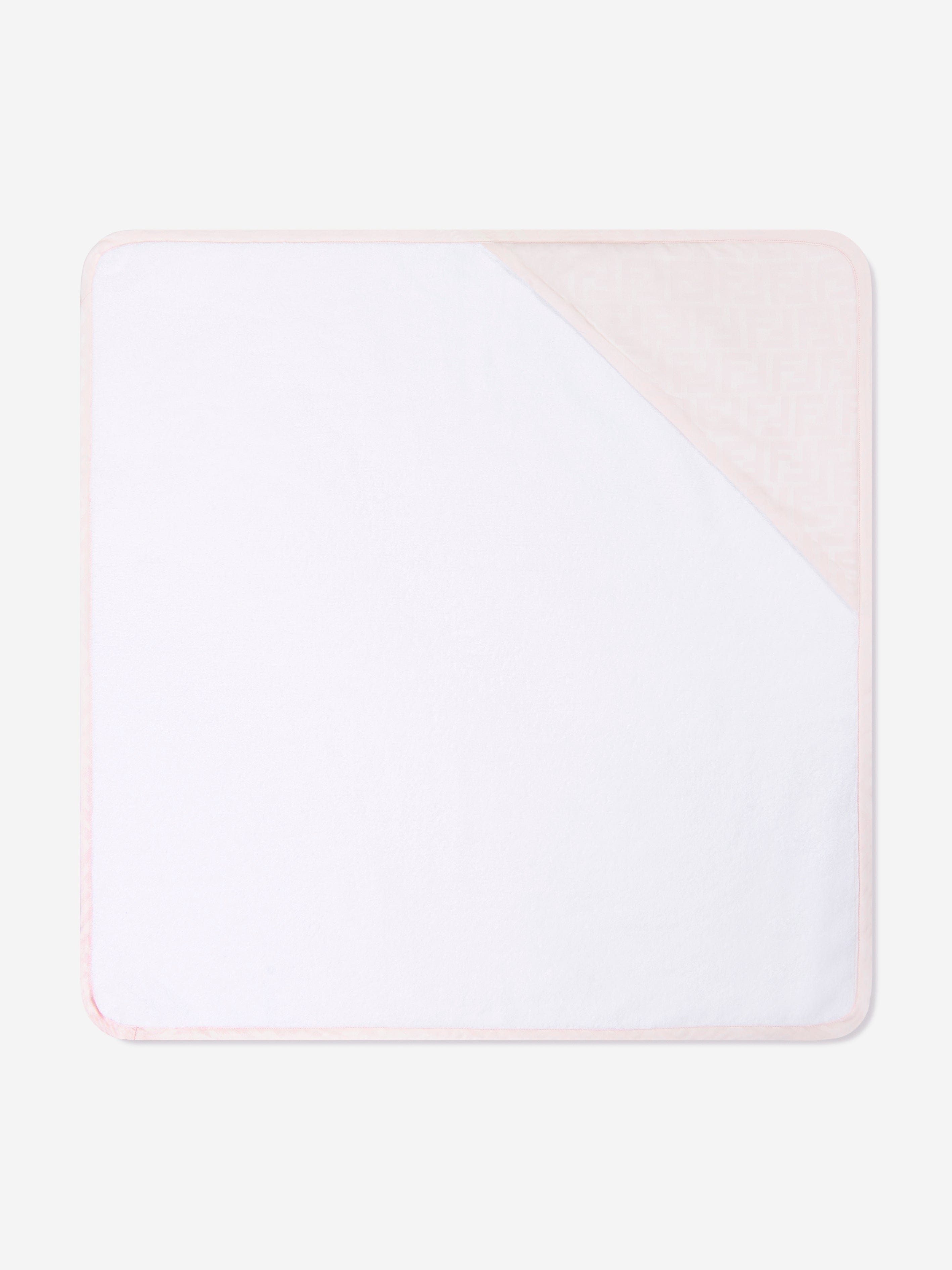 Fendi Baby Girls Hooded Towel Set in Pink