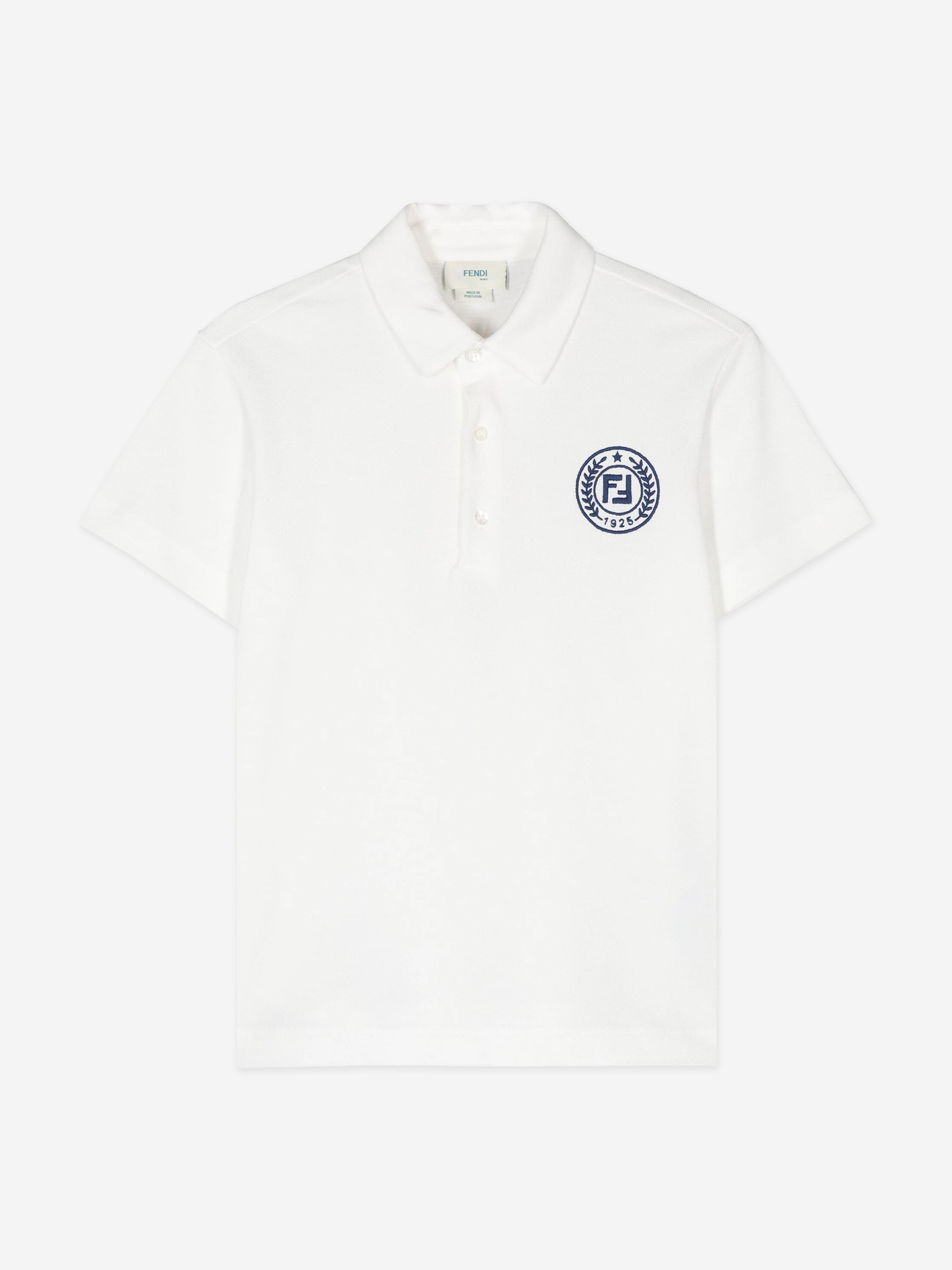 Boys Logo Polo Shirt in White