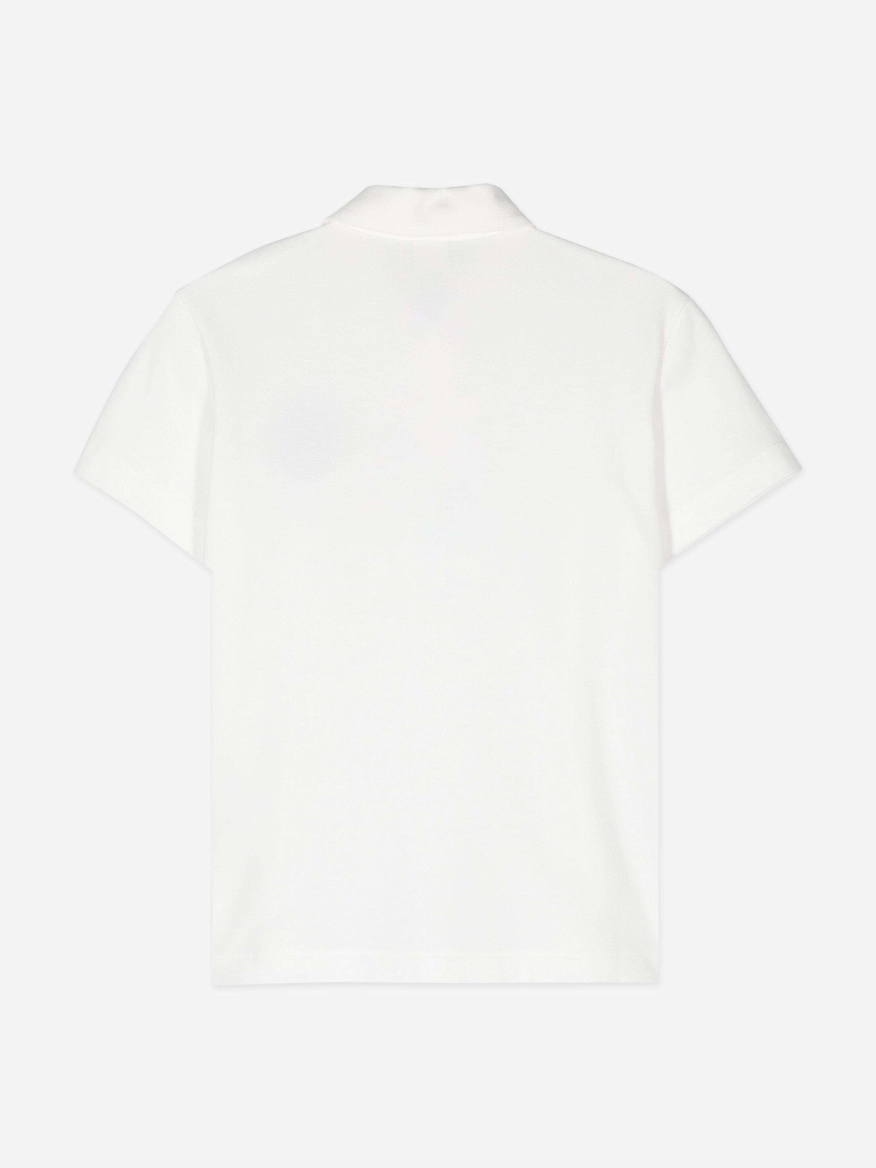 Boys Logo Polo Shirt in White