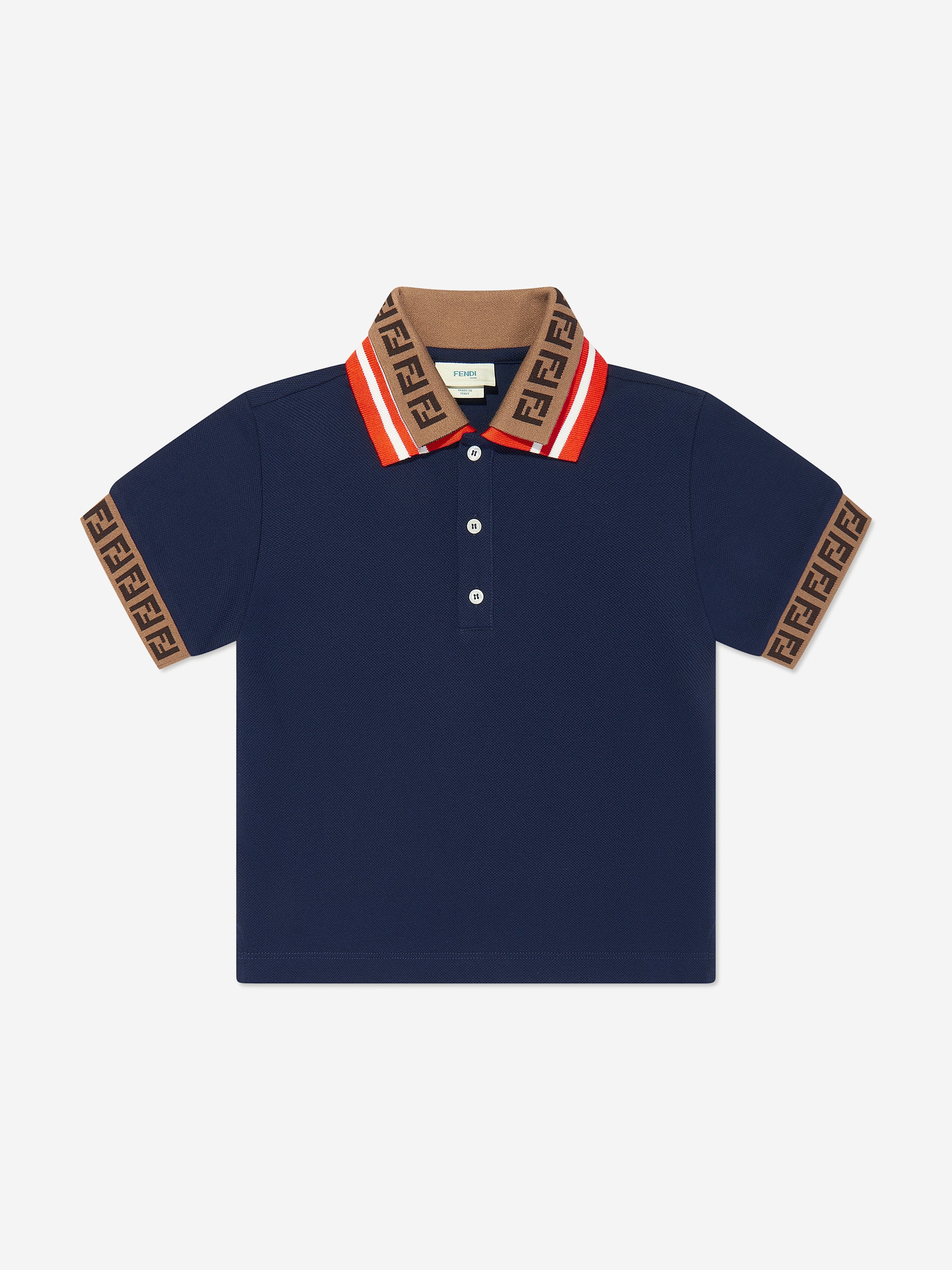 Boys Logo Polo Shirt in Navy