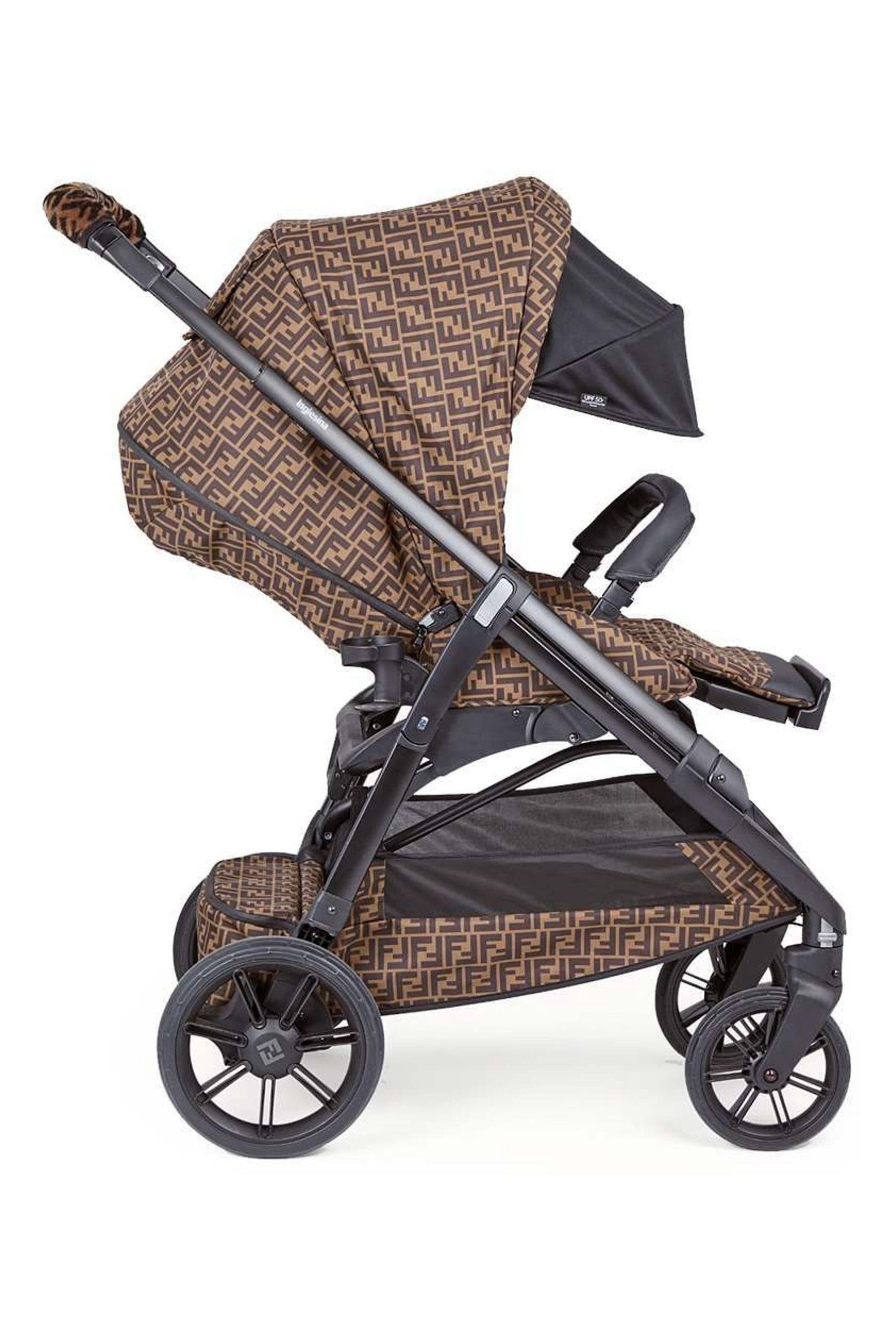 Baby FF Logo Stroller in Brown