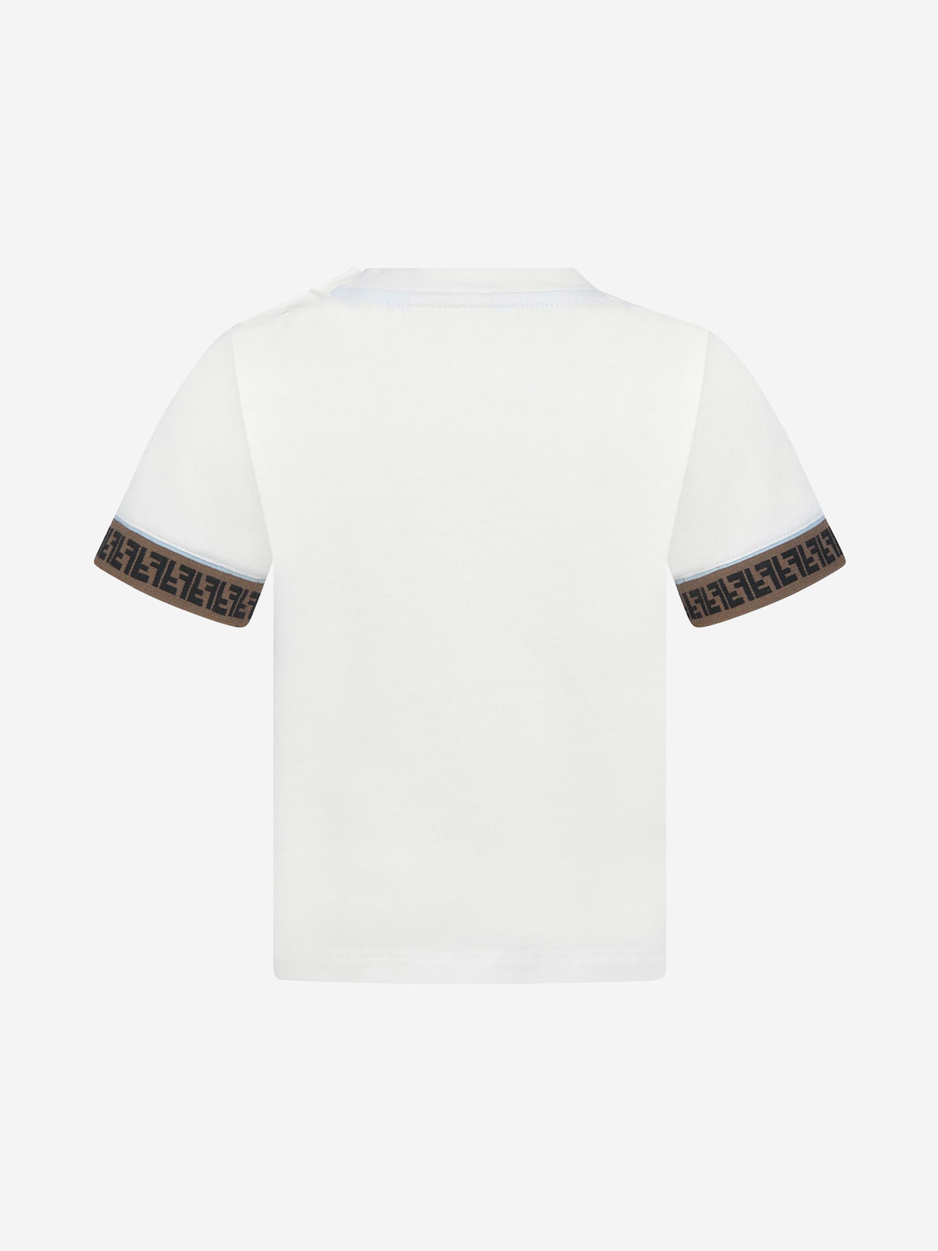Baby Boys FF Logo Trim T-Shirt in White
