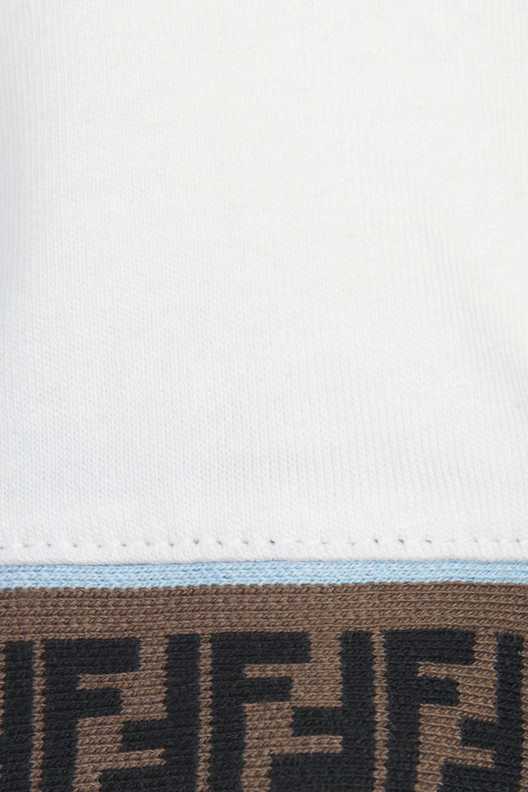 Baby Boys FF Logo Trim T-Shirt in White