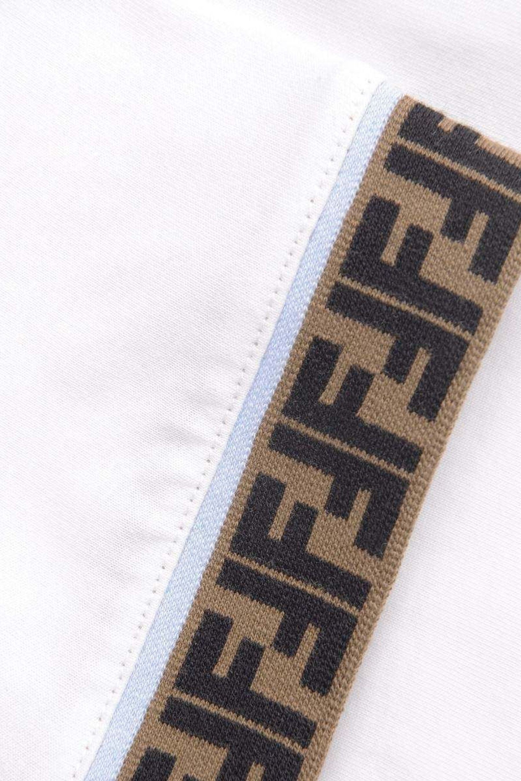 Kids Logo Trim T-Shirt in White