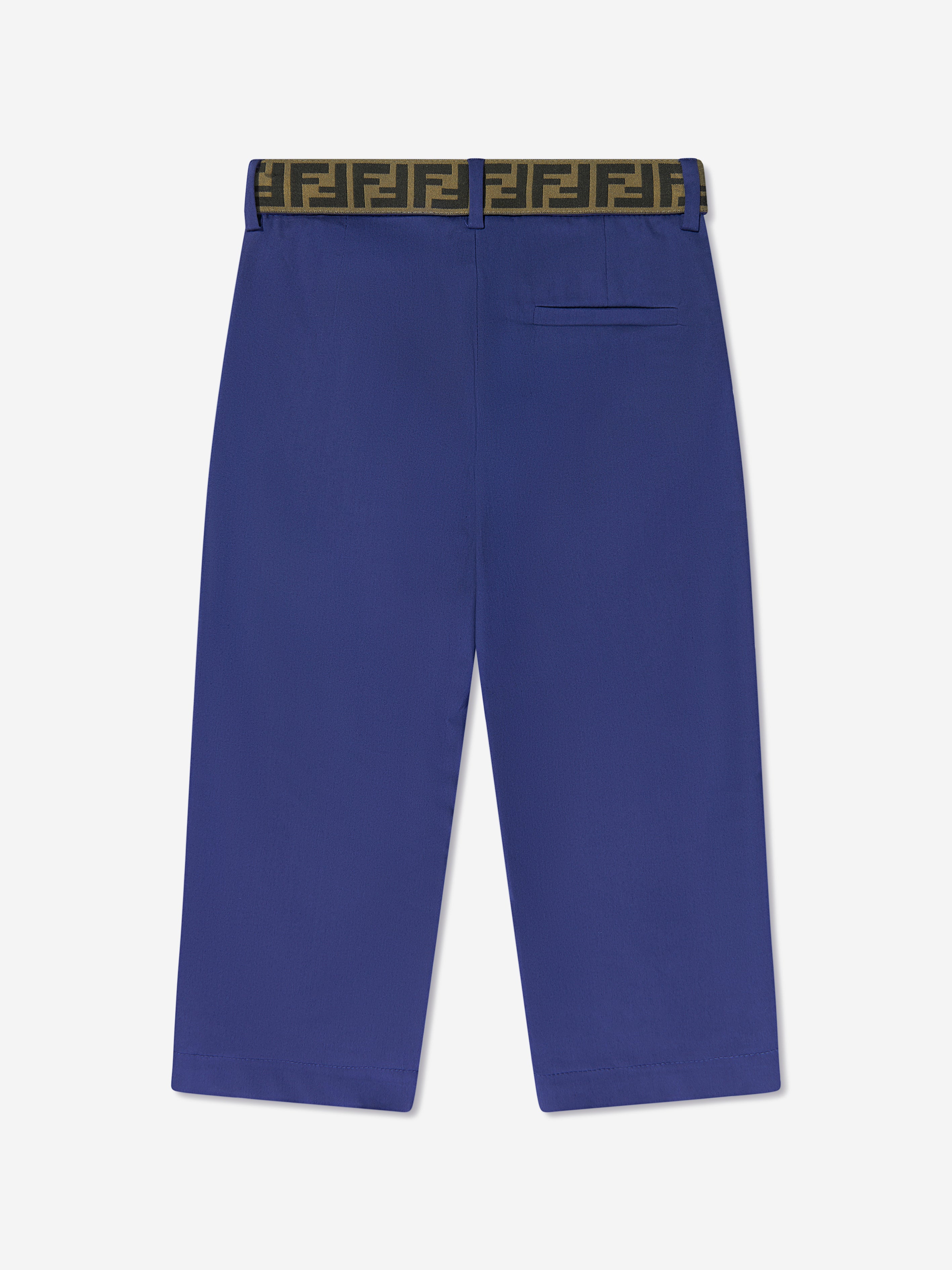 Boys Gabardine Stretch Trousers in Navy