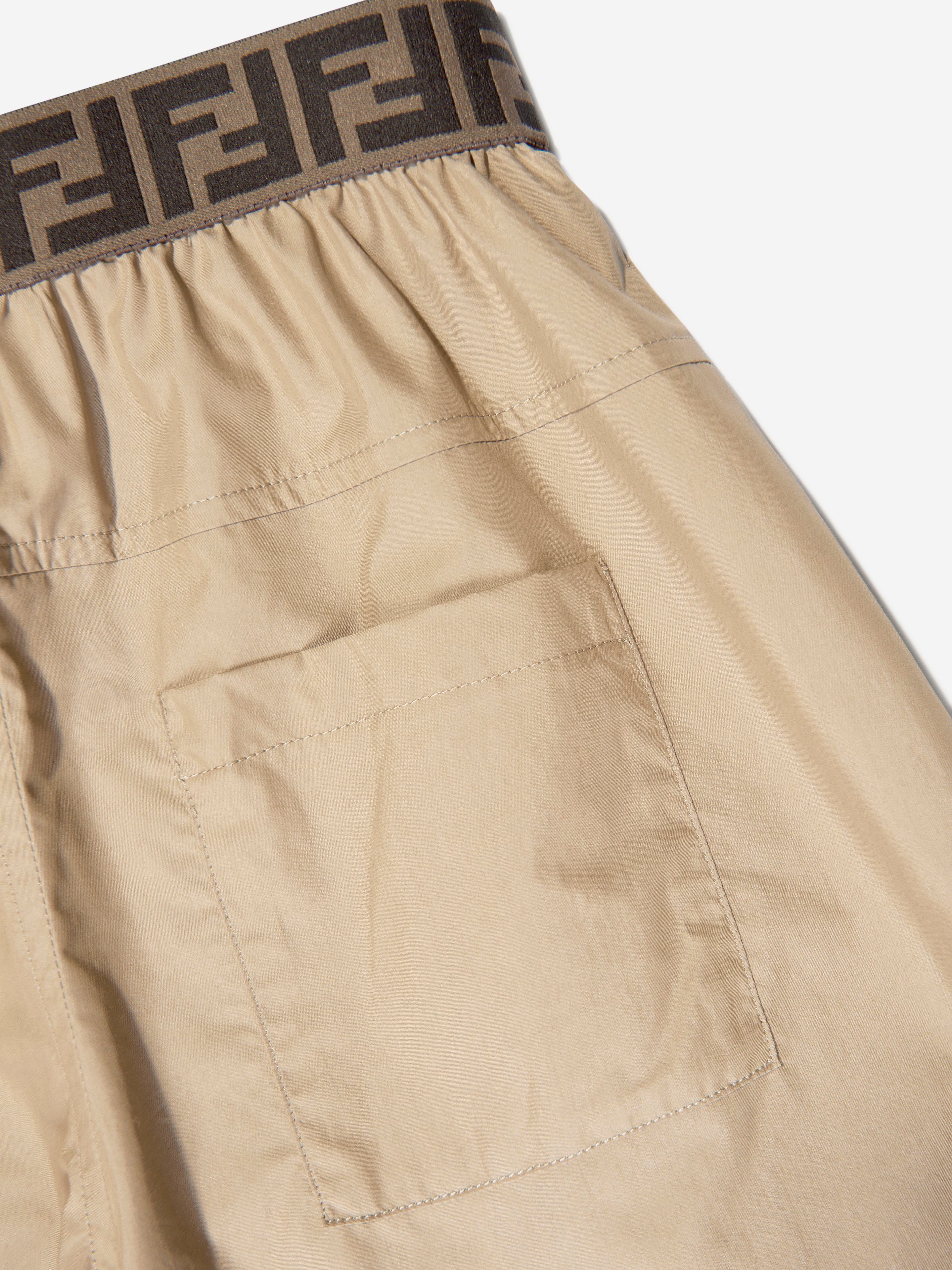 Girls Wide Leg Trousers in Beige