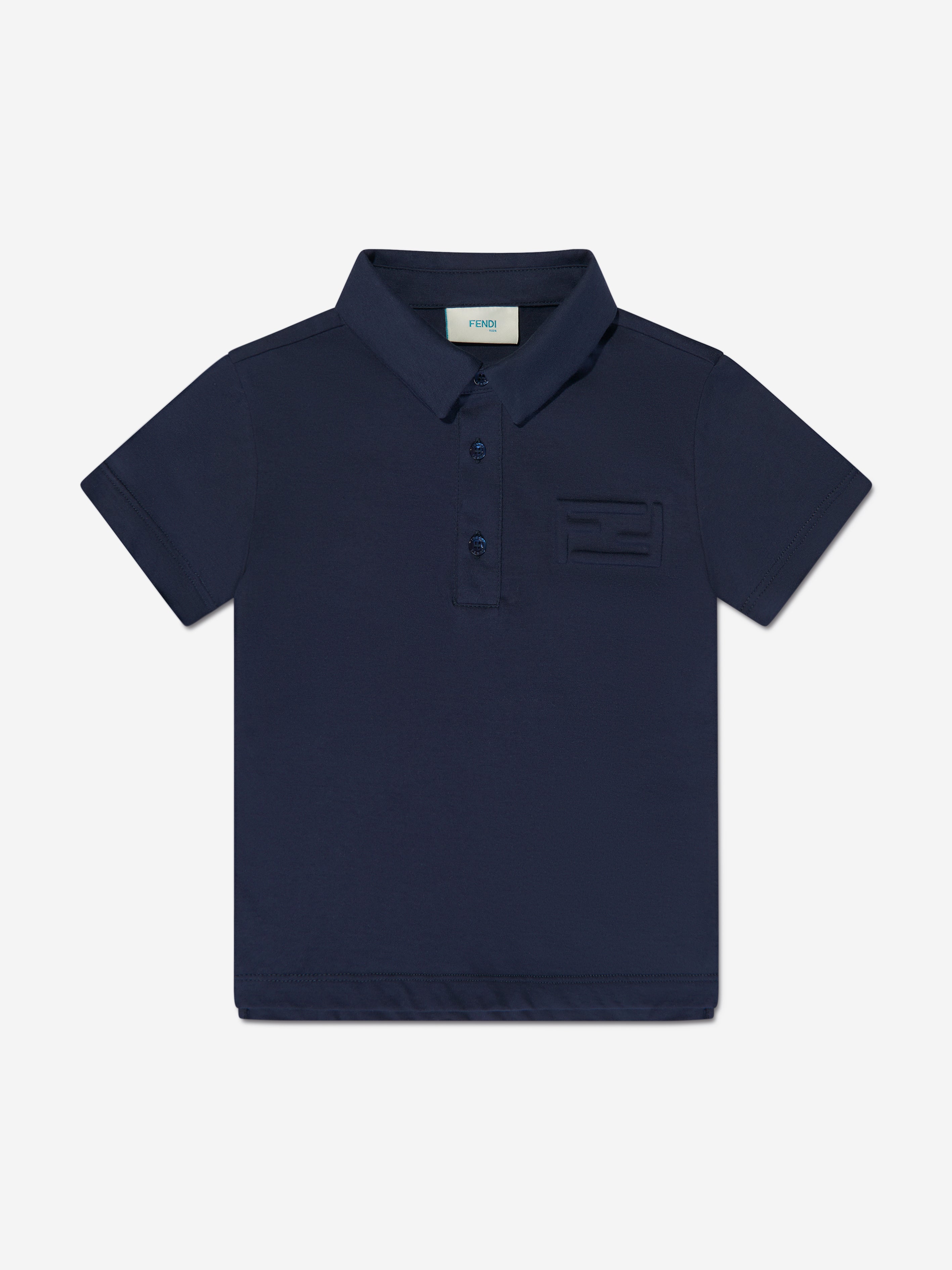 Boys Branded Polo Shirt in Navy