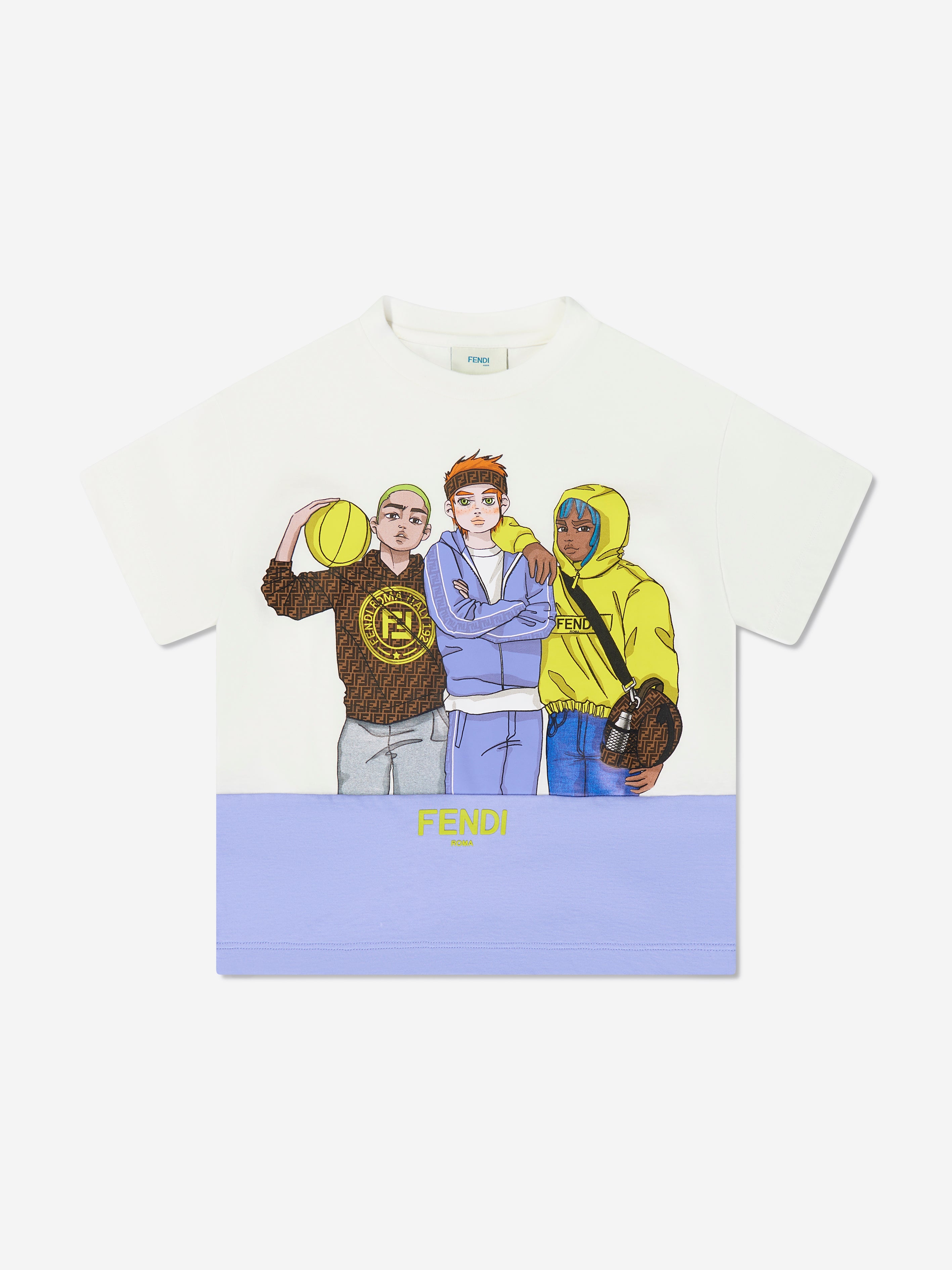 Boys Graphic FF Logo T-Shirt in White