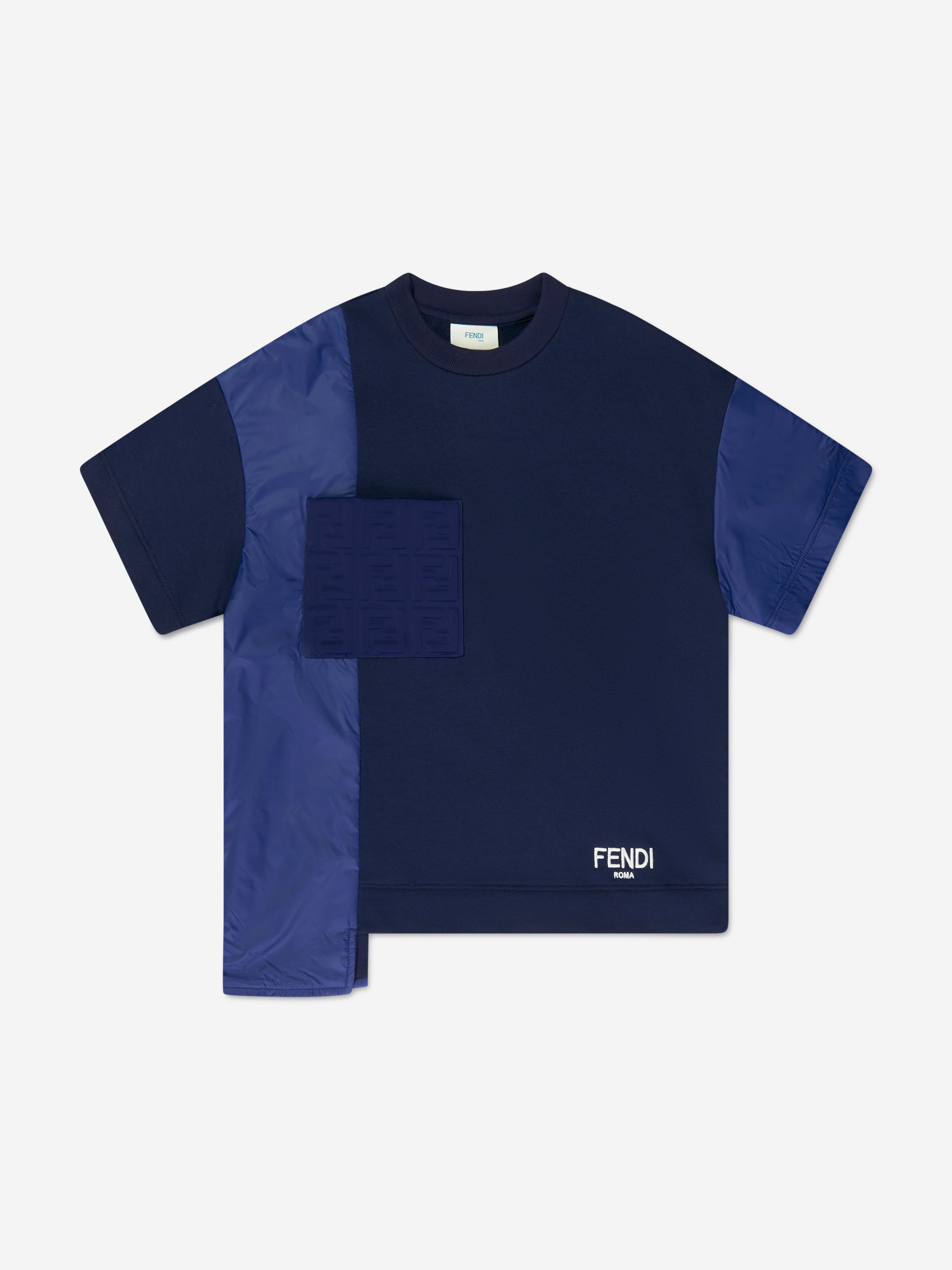 Boys Branded Pocket T-Shirt in Navy