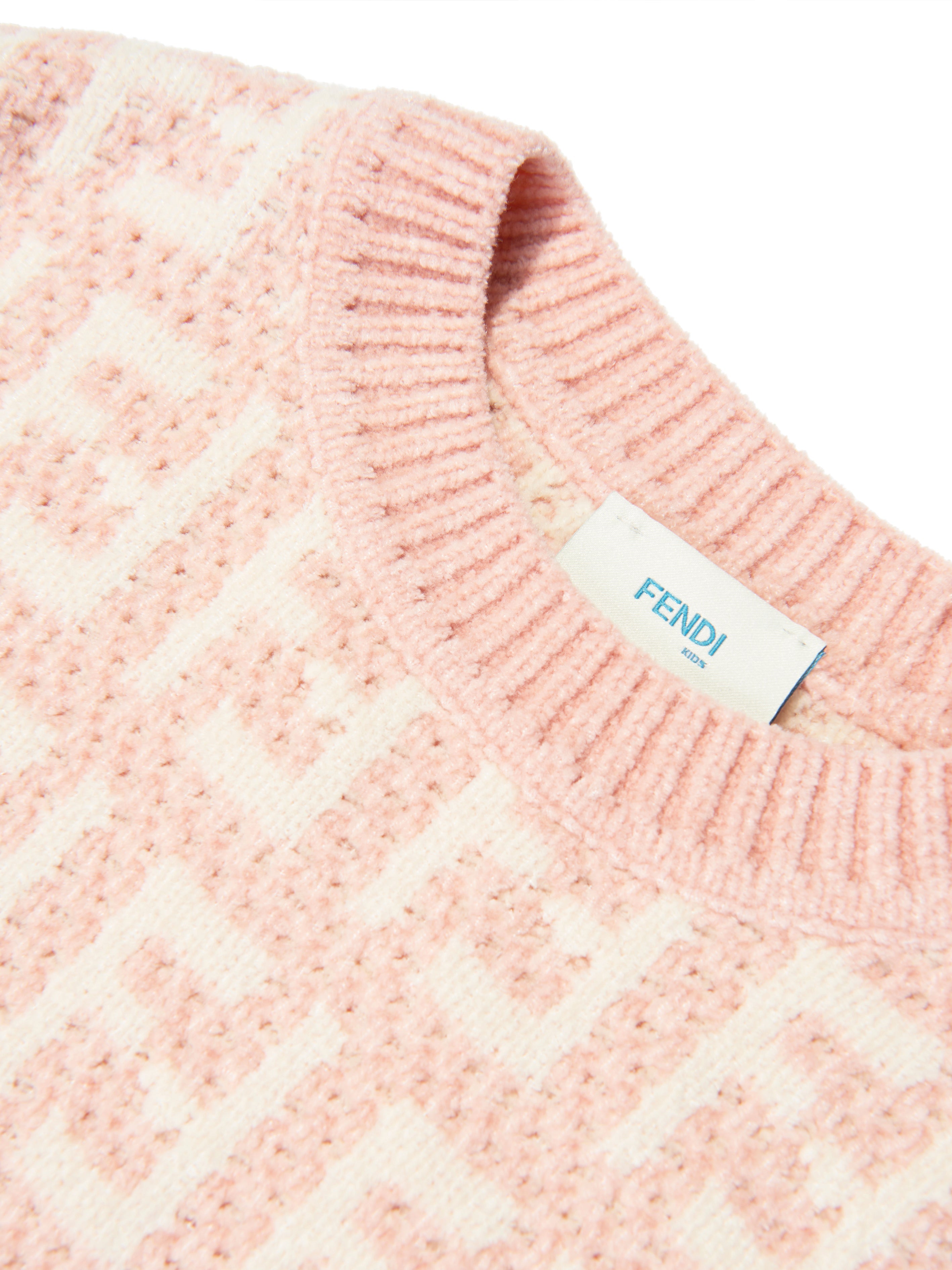 Girls Chenile FF Logo Dress in Pink