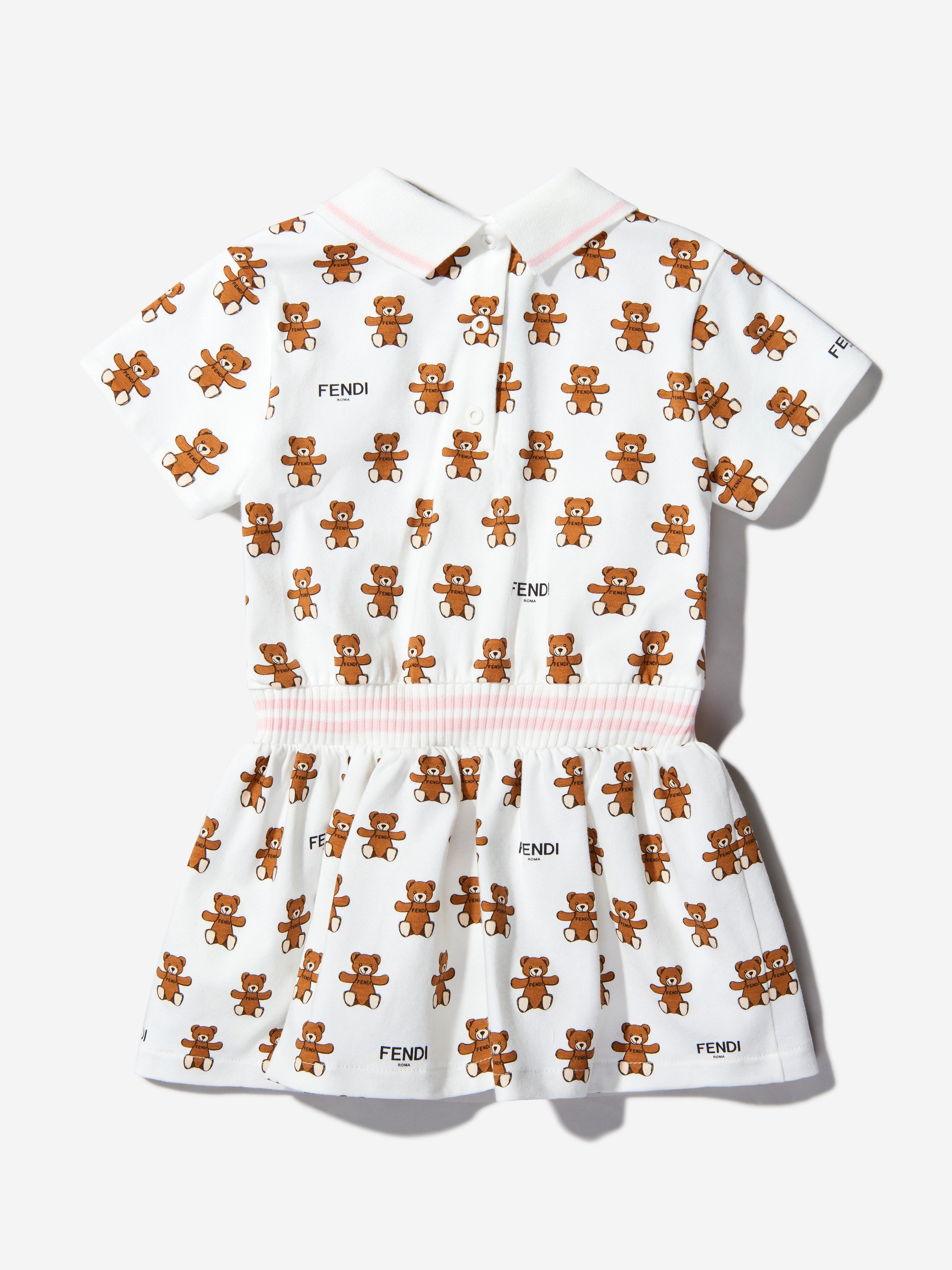 Baby Girls Cotton Teddy Bear Dress