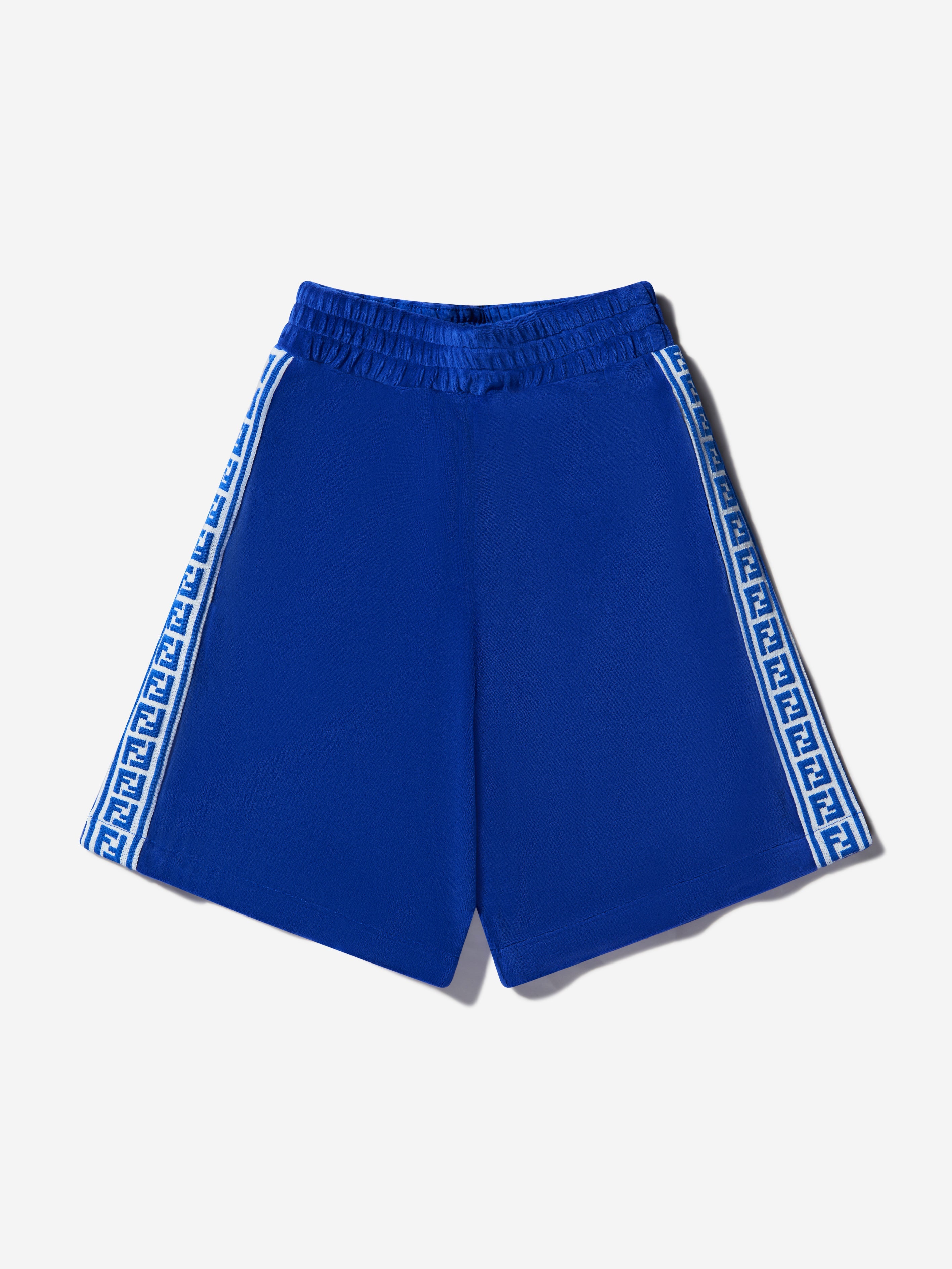 Boys Cotton FF Logo Trim Bermuda Shorts