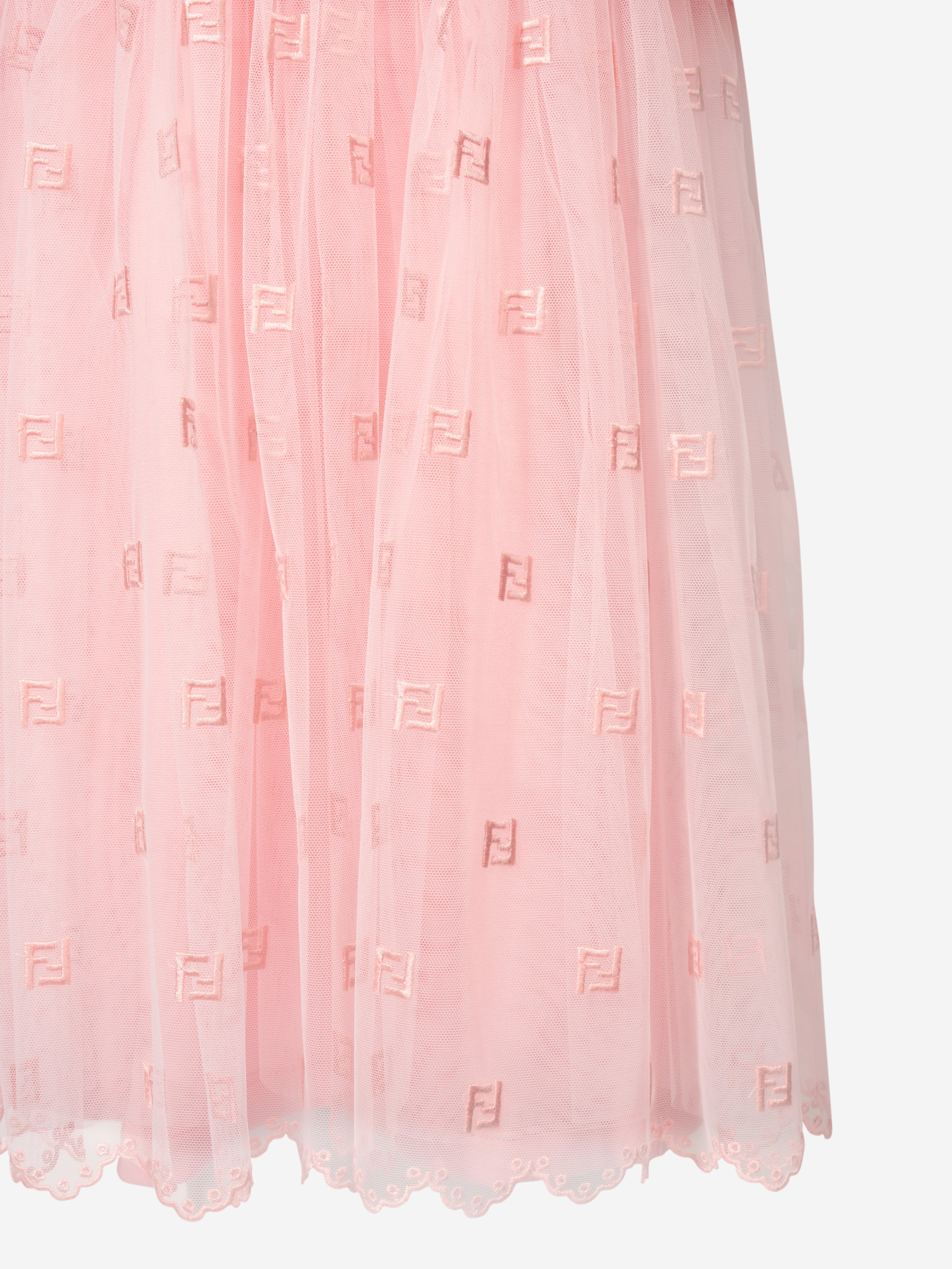 Girls Ruched Jersey Dress in Pink