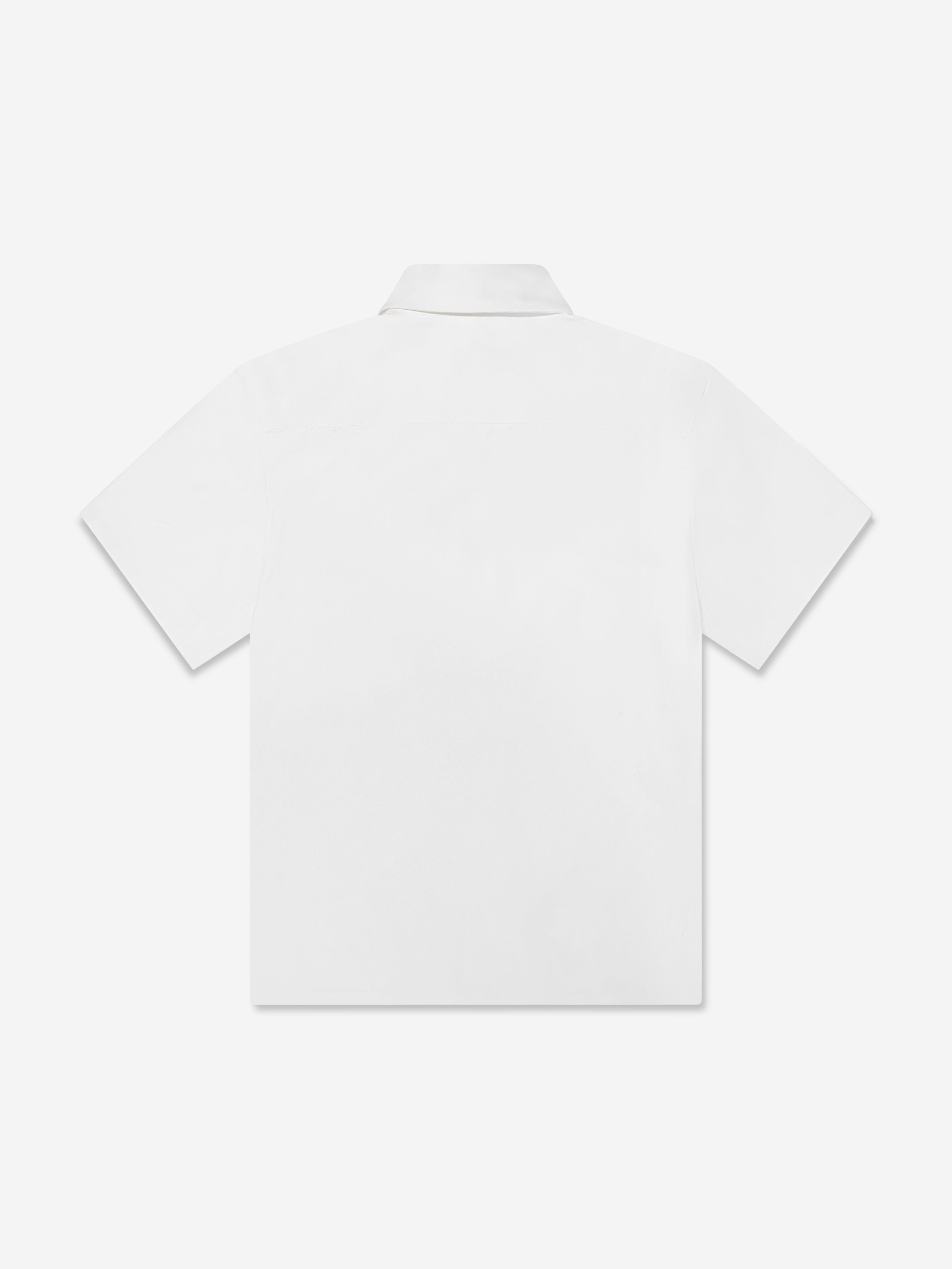 Boys Short Sleeve Logo Shirt in White