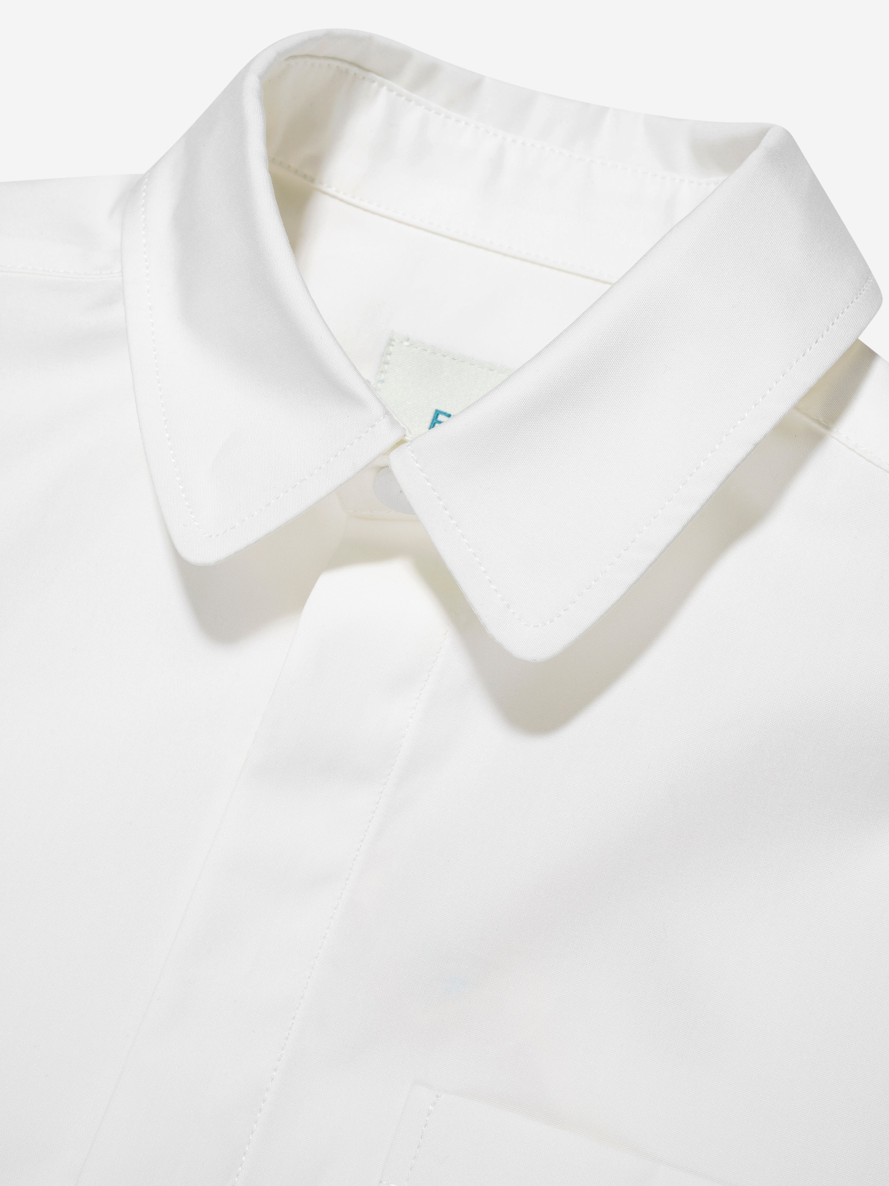 Boys Short Sleeve Logo Shirt in White