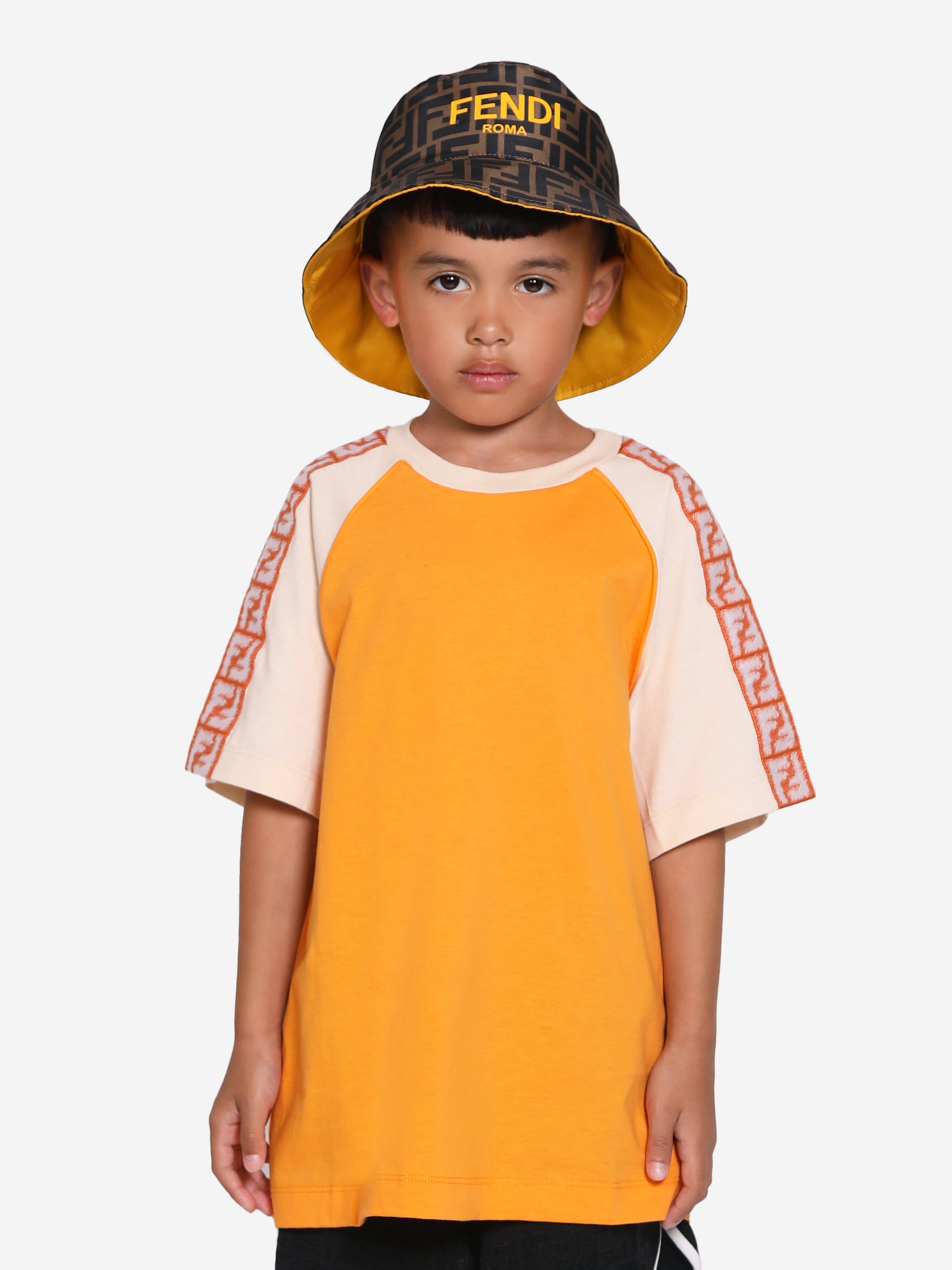 Boys FF Logo T-Shirt in Orange