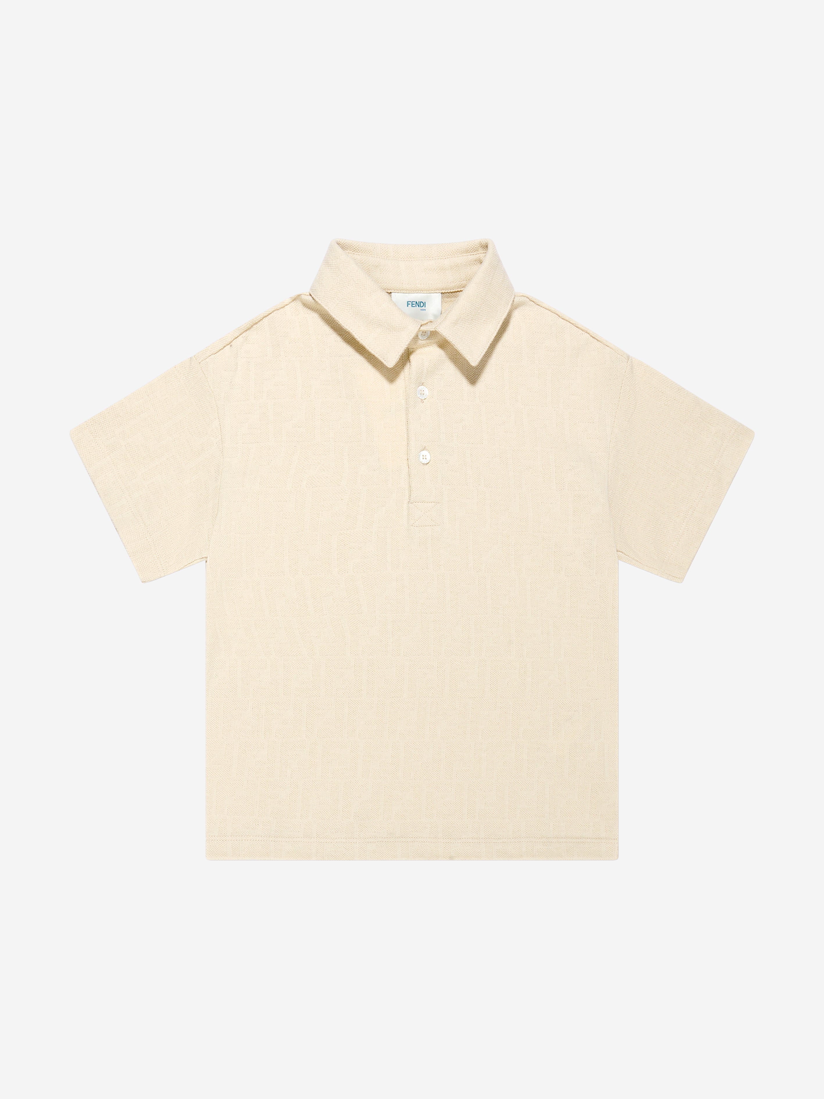 Boys FF Logo Polo Shirt in White