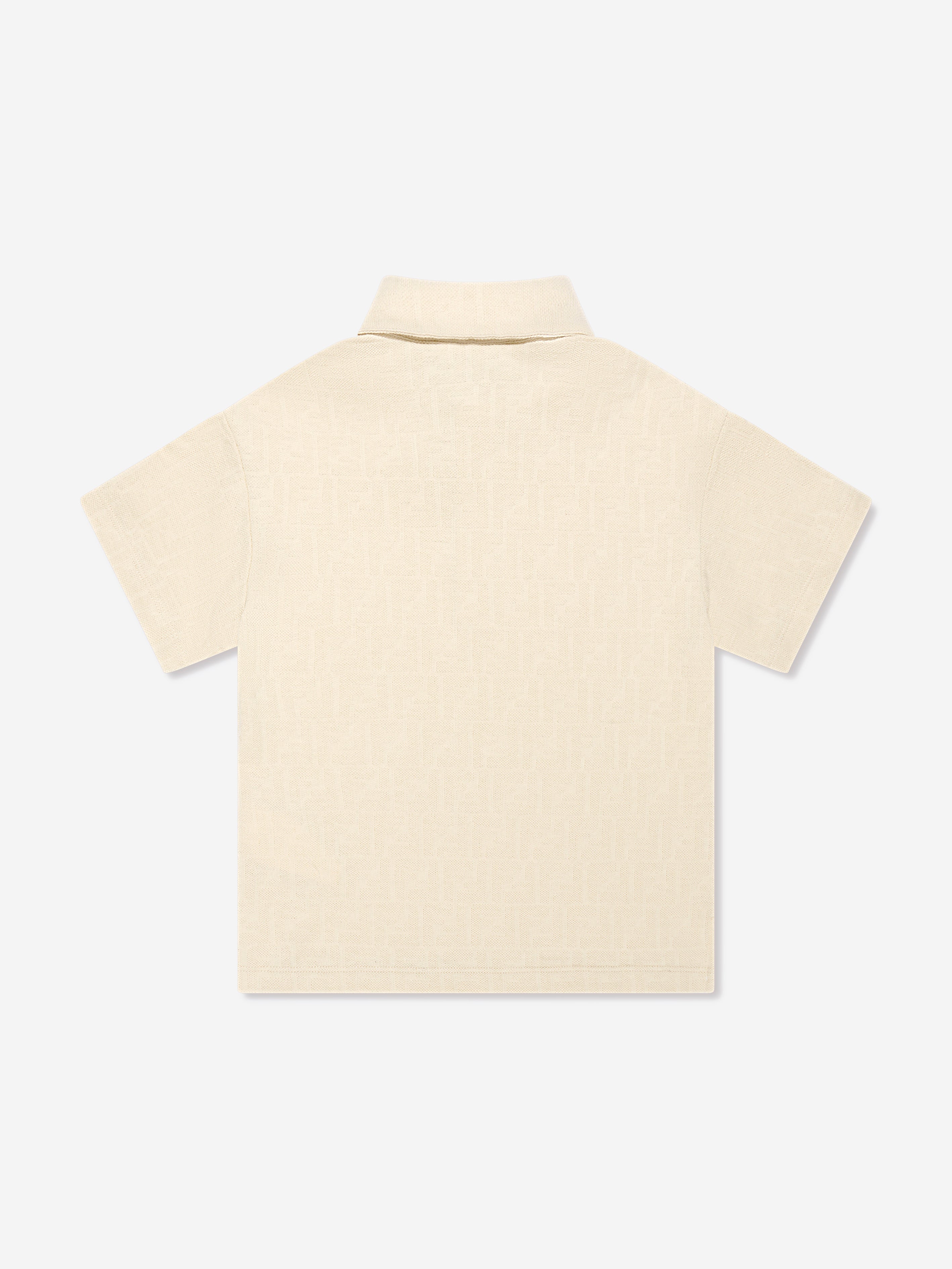Boys FF Logo Polo Shirt in White