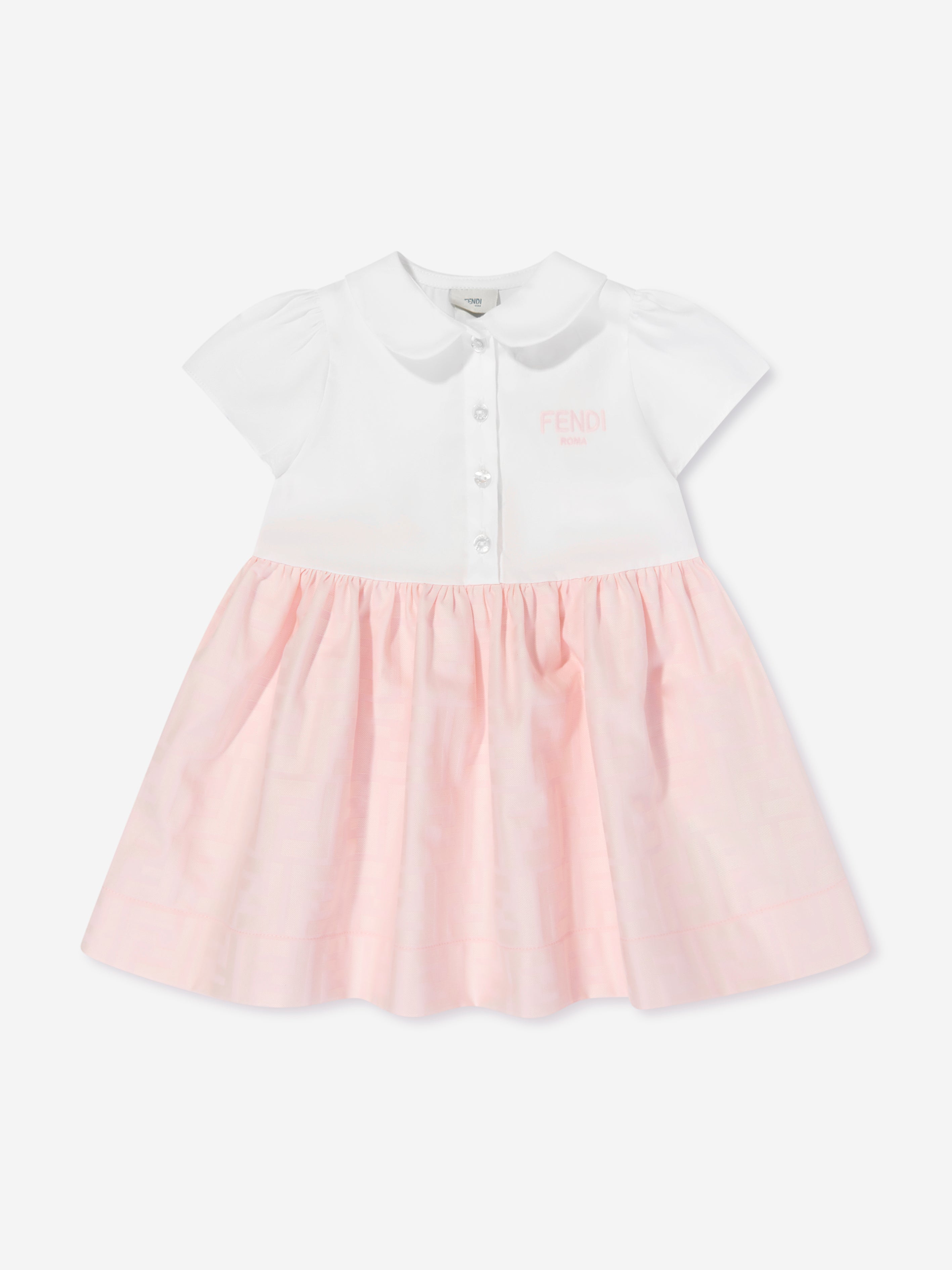 Baby Girls FF Logo Dress in Pink