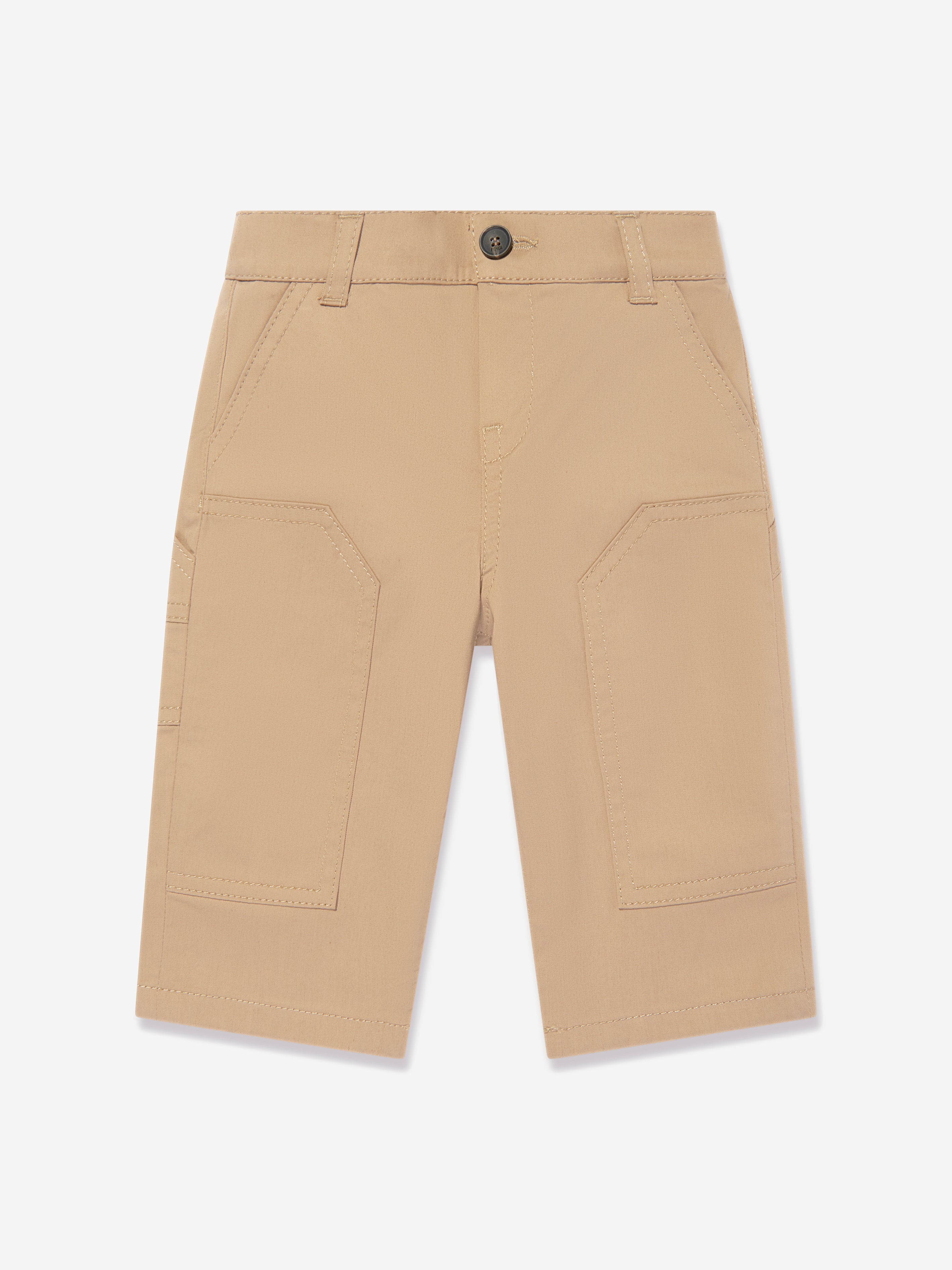 Baby Boys Gabardine Trousers in Beige