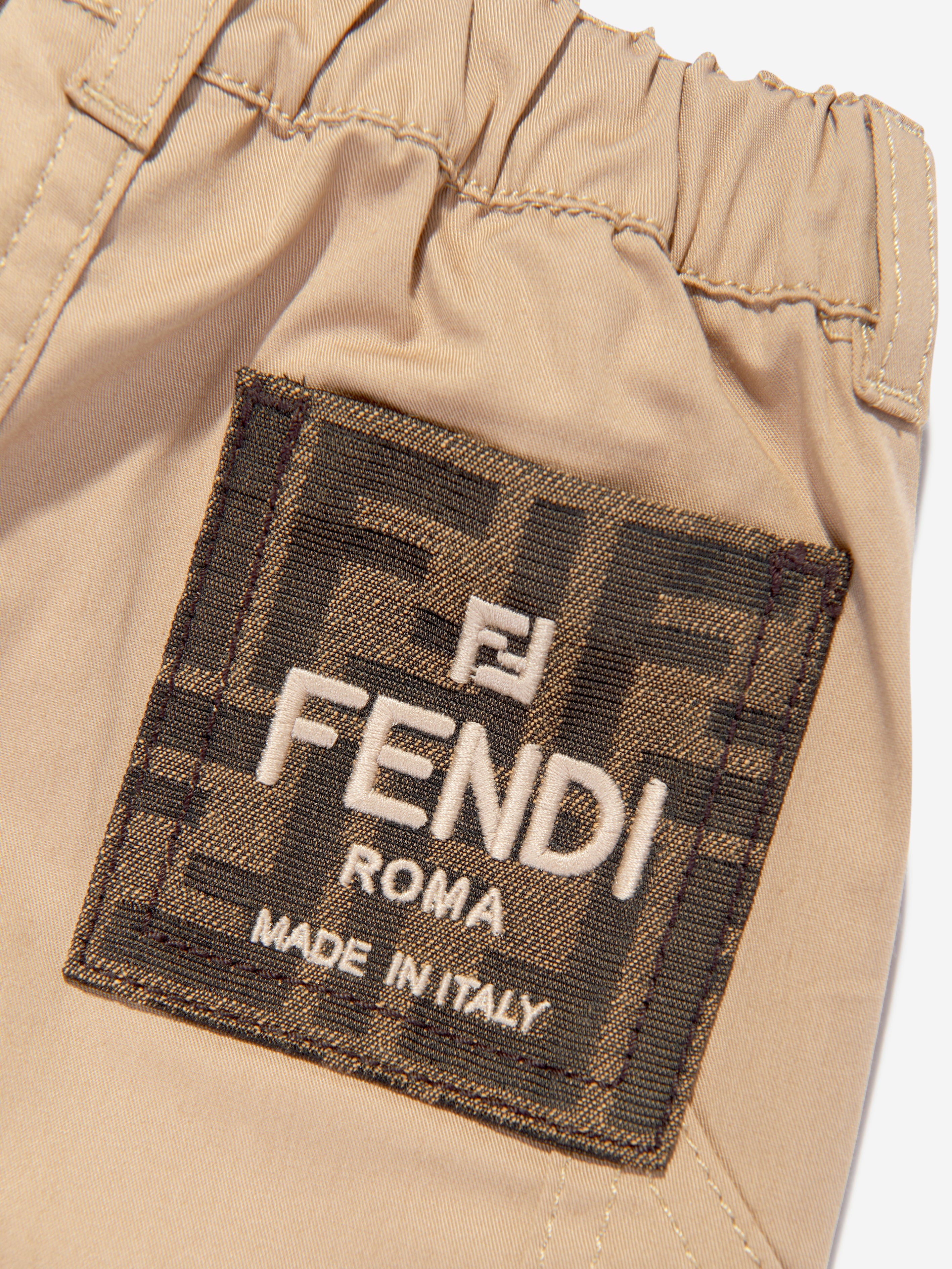 Baby Boys Gabardine Trousers in Beige
