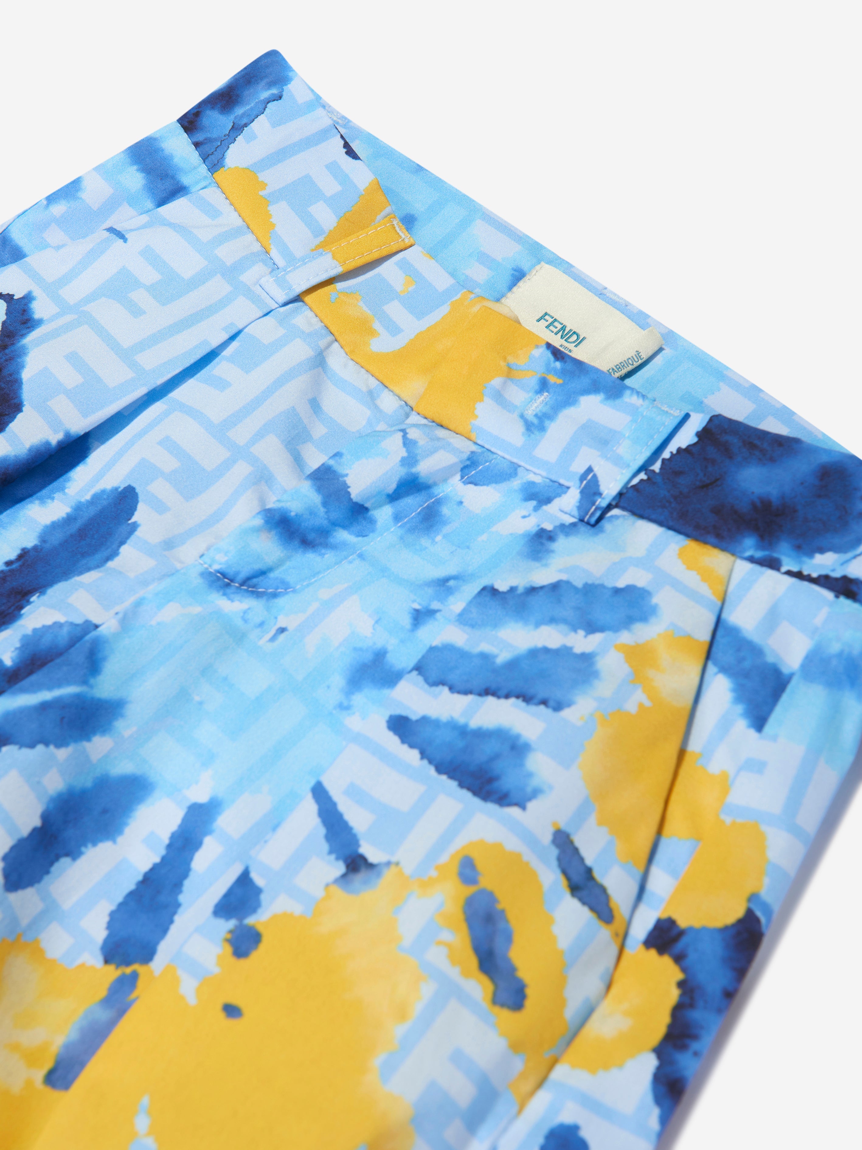 Boys Tie Dye Shorts in Blue