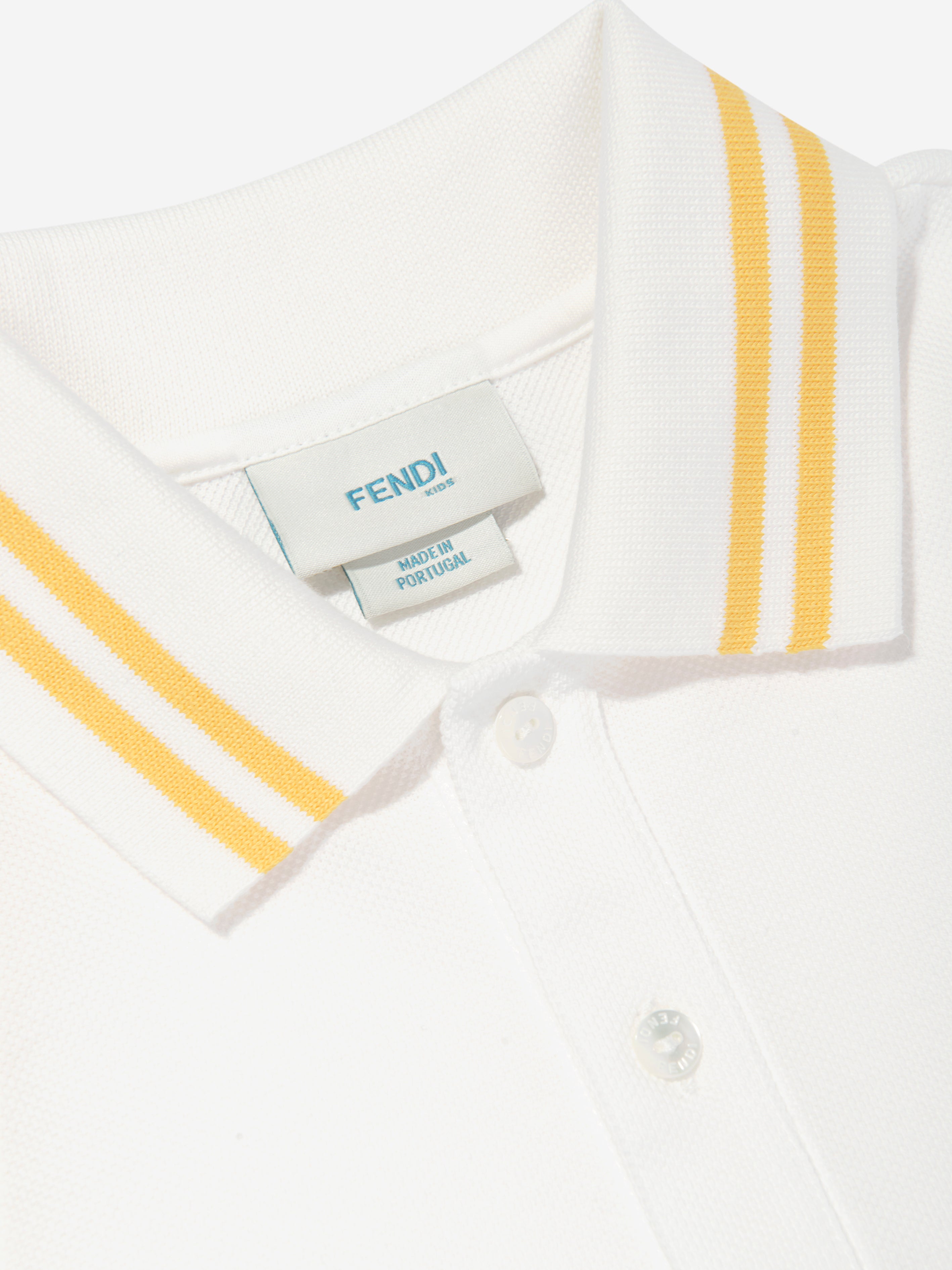 Boys Logo Polo Shirt in White