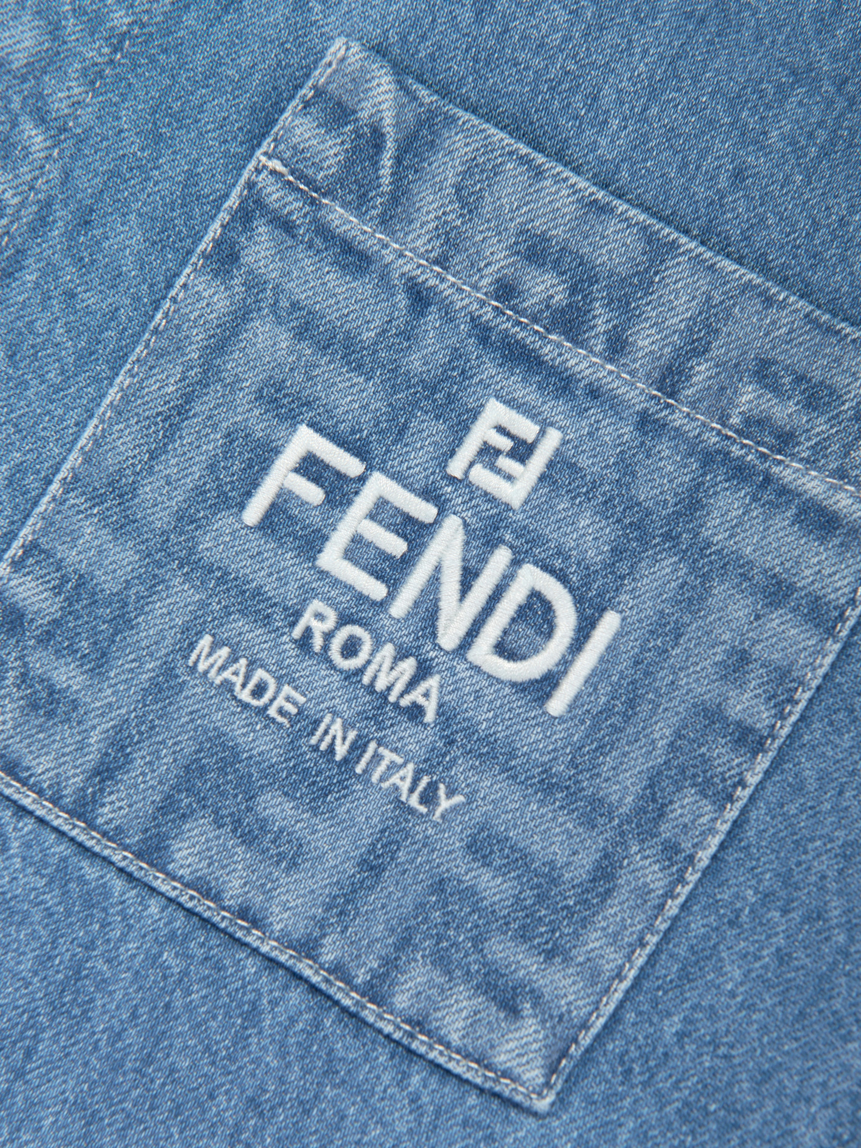Kids Washed Denim Jacket in Blue