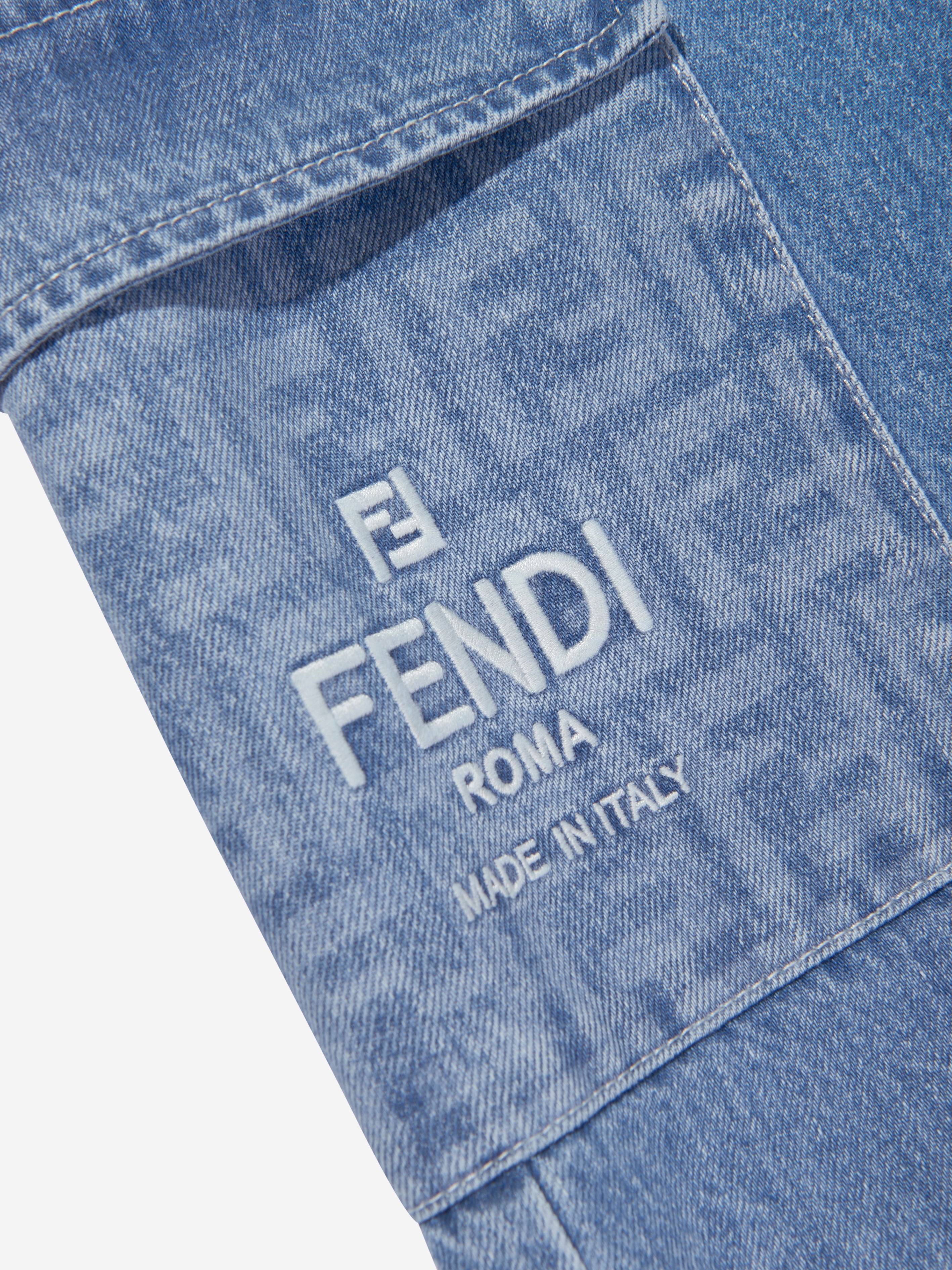 Kids Washed Denim Jeans in Blue