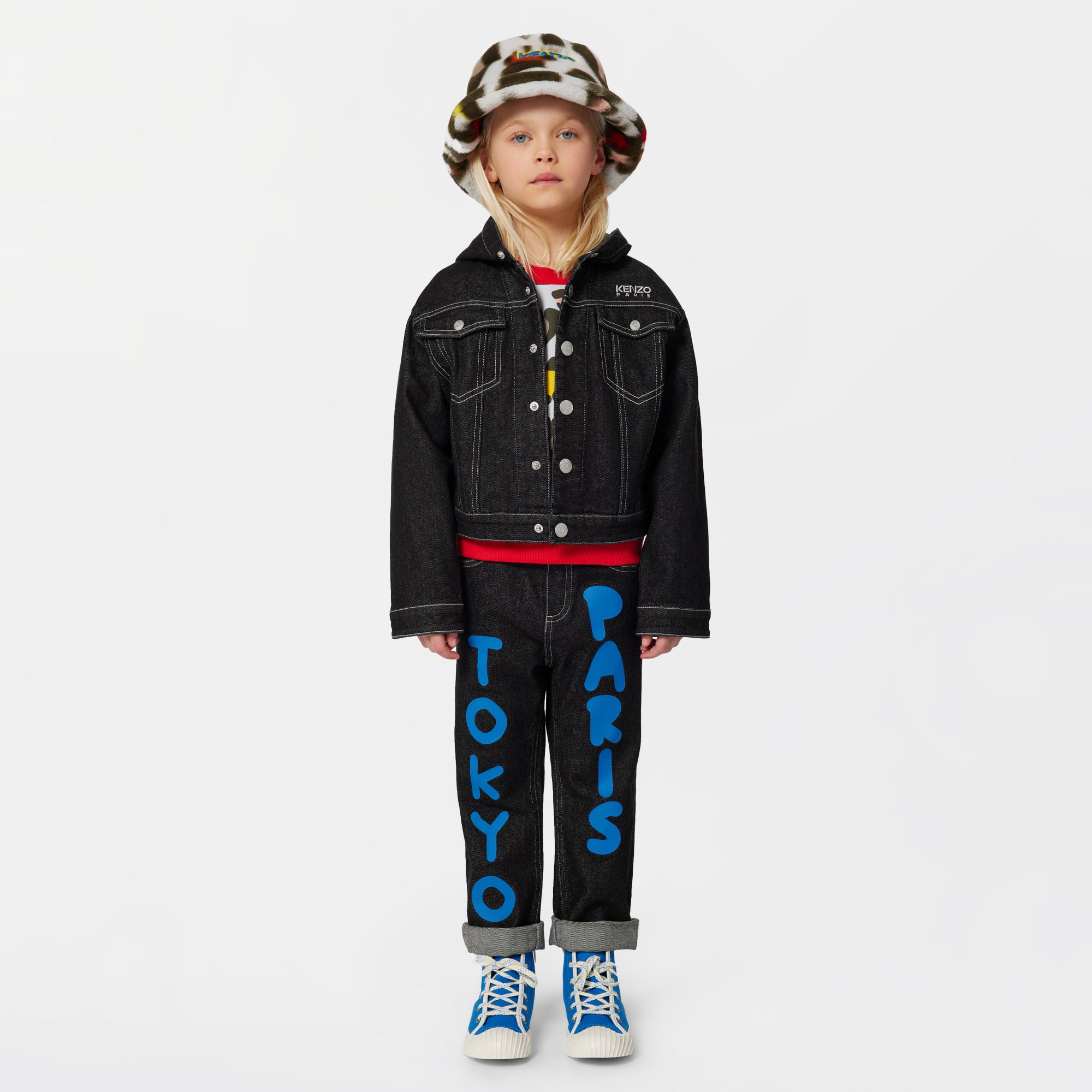 Boys & Girls Black Denim Trousers