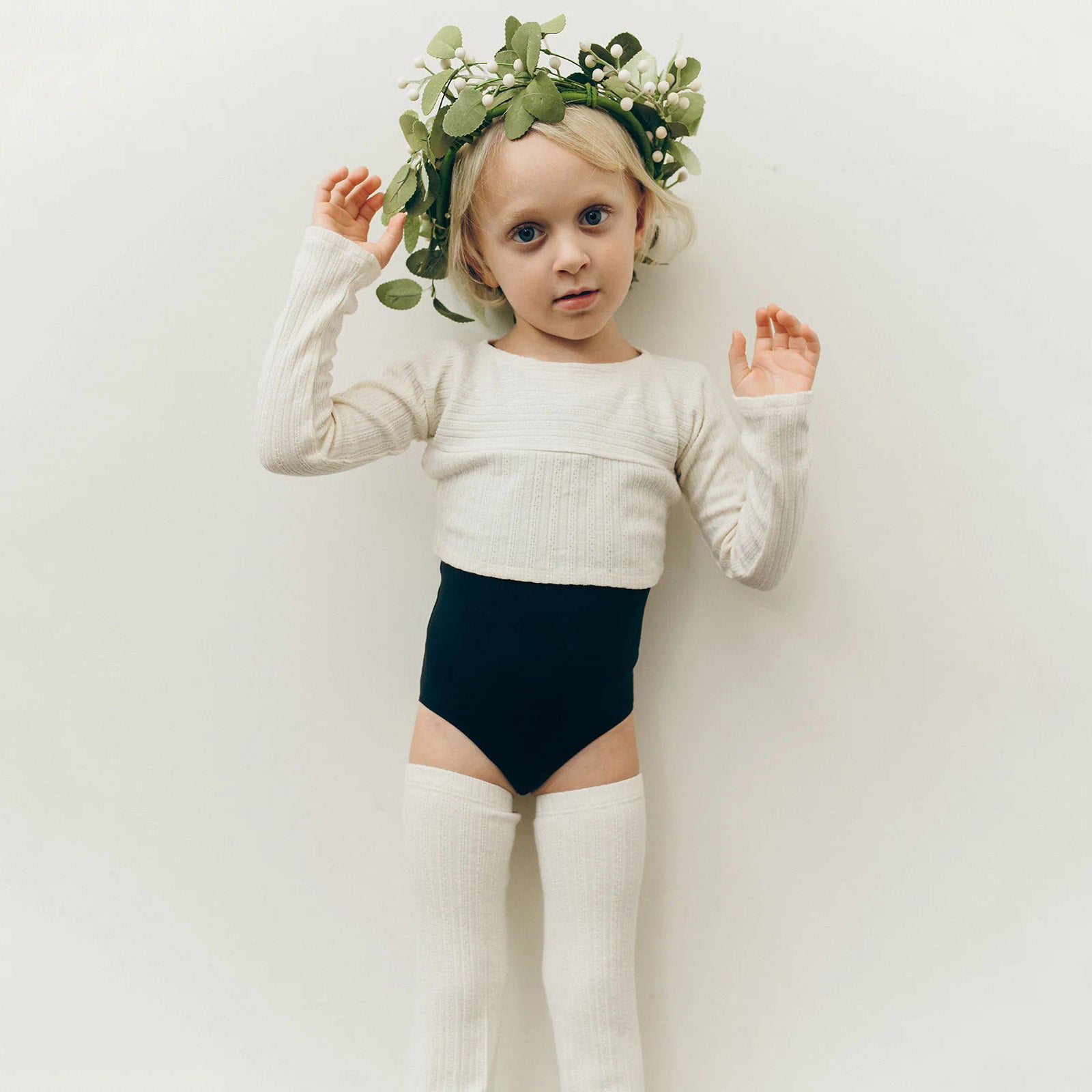 Girls Cream Ballet Top(Feather - Kids Vika Top)