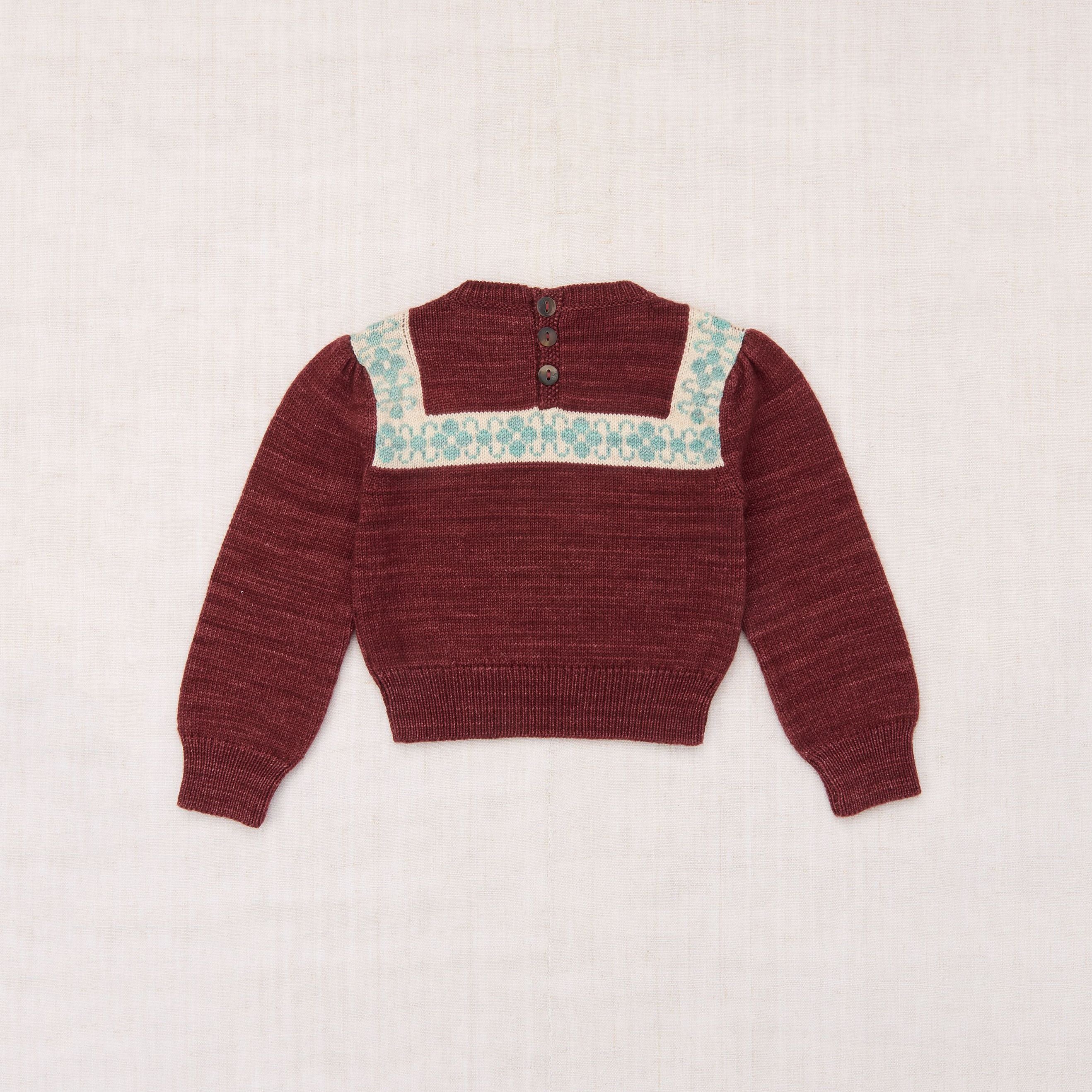 Girls Brick Red Wool Sweater