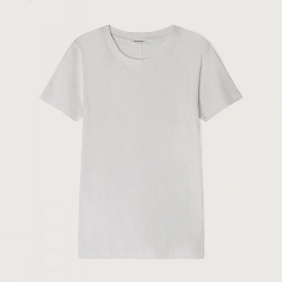 Girls White Cotton T-Shirt