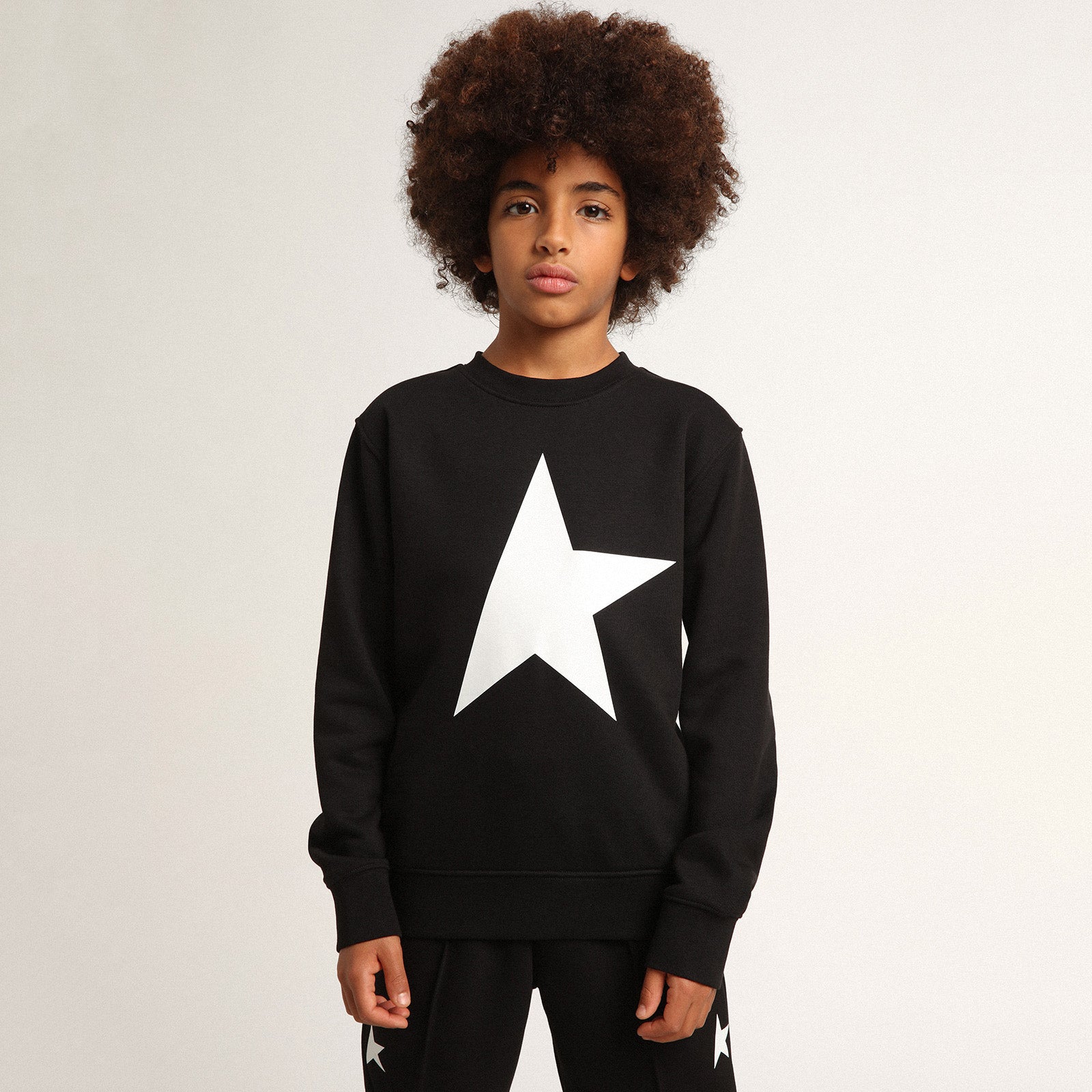 Boys & Girls Black Cotton Sweatshirt