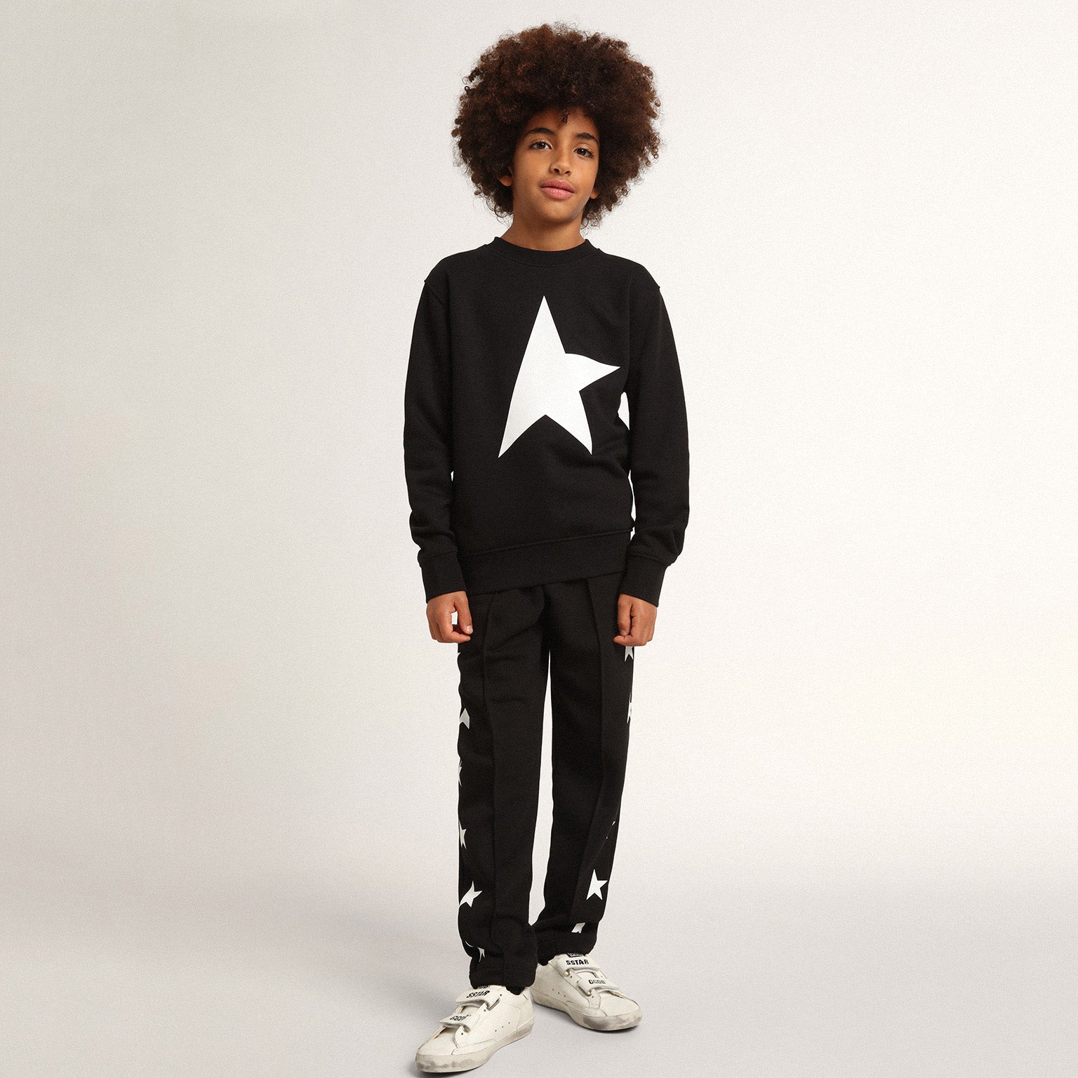 Boys & Girls Black Cotton Sweatshirt