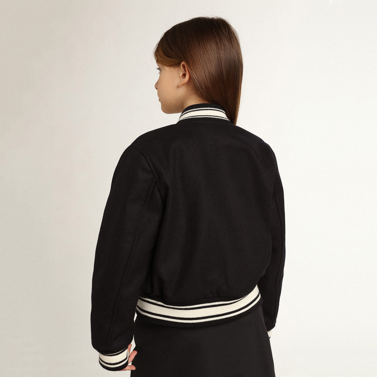 Girls Navy Wool Jacket