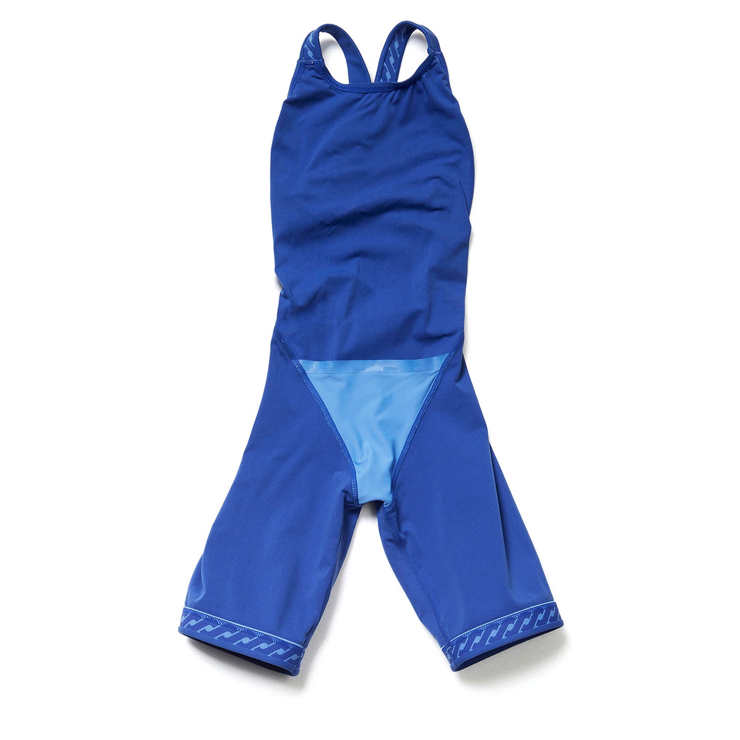 Girls Blue Cropped Professional Swimsuit